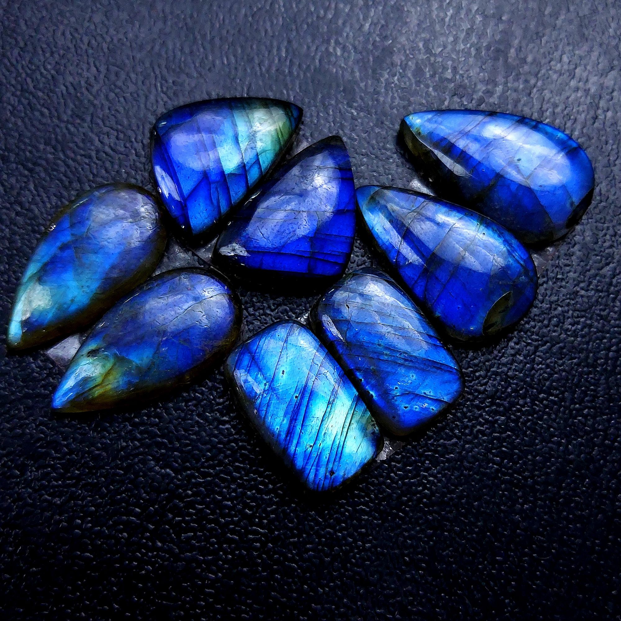 4 Pair 82 Cts Labradorite pairs Labradorite Cabochon Loose Gemstone Labradorite pair for Earring For Woman Earrings Mix Shapes Dangle Drop Earrings 23x13 18x10 mm R-13167