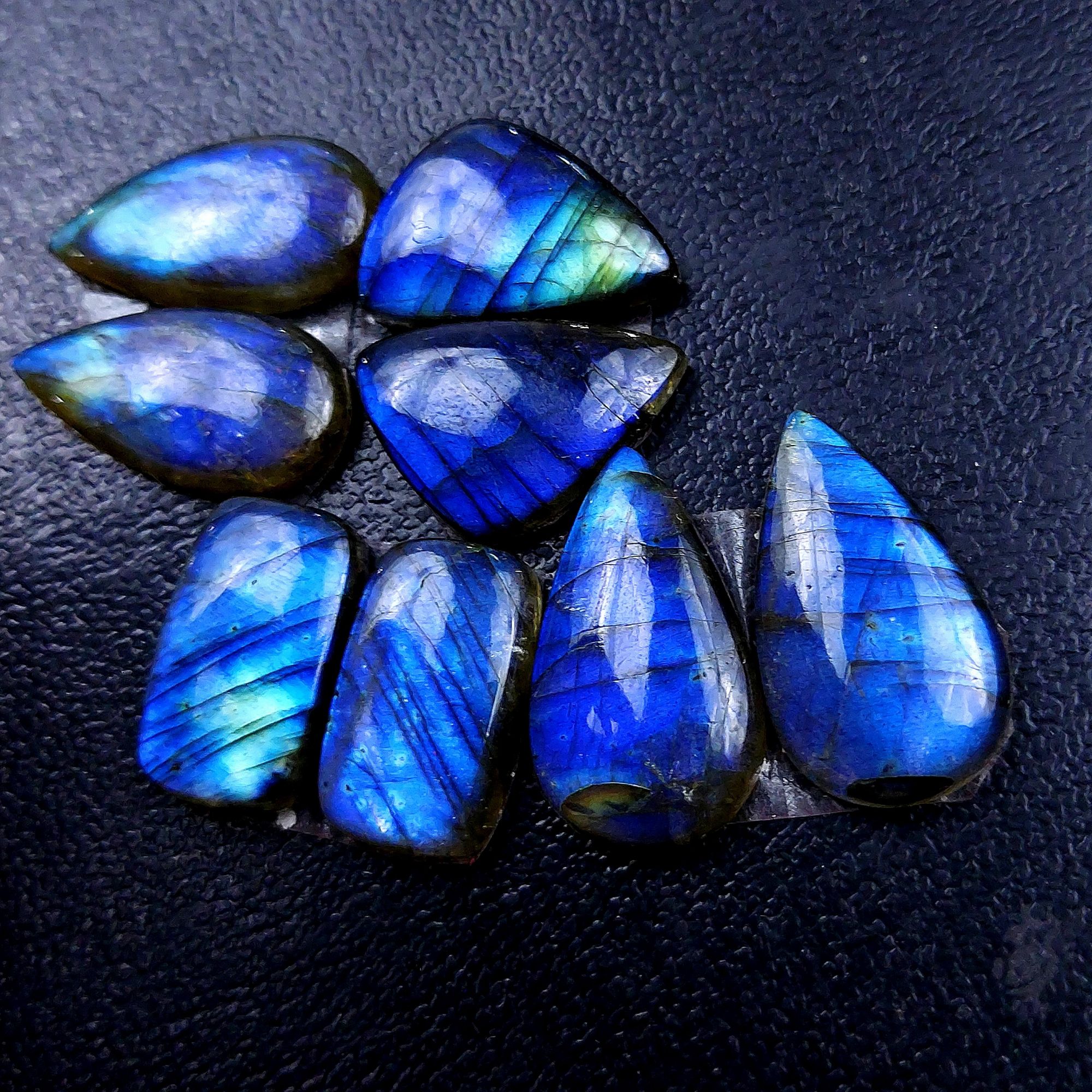 4 Pair 82 Cts Labradorite pairs Labradorite Cabochon Loose Gemstone Labradorite pair for Earring For Woman Earrings Mix Shapes Dangle Drop Earrings 23x13 18x10 mm R-13167