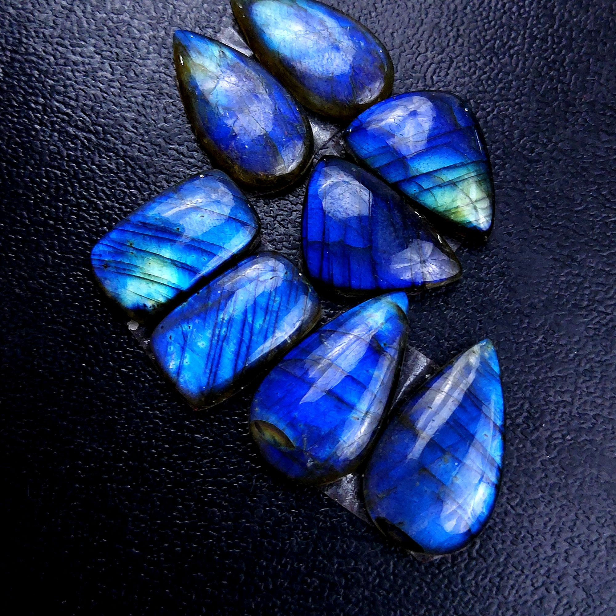 4 Pair 82 Cts Labradorite pairs Labradorite Cabochon Loose Gemstone Labradorite pair for Earring For Woman Earrings Mix Shapes Dangle Drop Earrings 23x13 18x10 mm R-13167