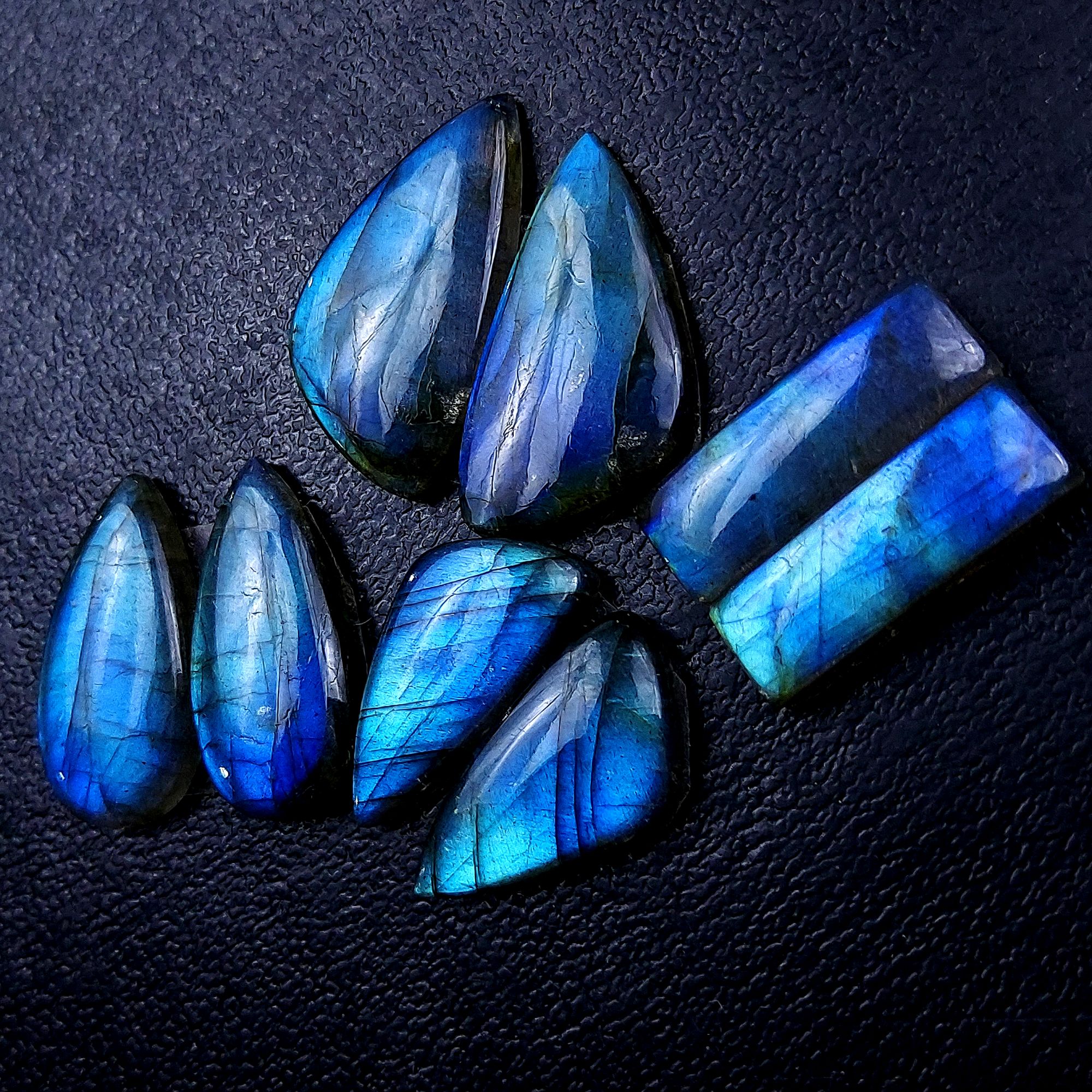 4 Pair 67 Cts Labradorite pairs Labradorite Cabochon Loose Gemstone Labradorite pair for Earring For Woman Earrings Mix Shapes Dangle Drop Earrings 28X14 22X11 mm R-13168