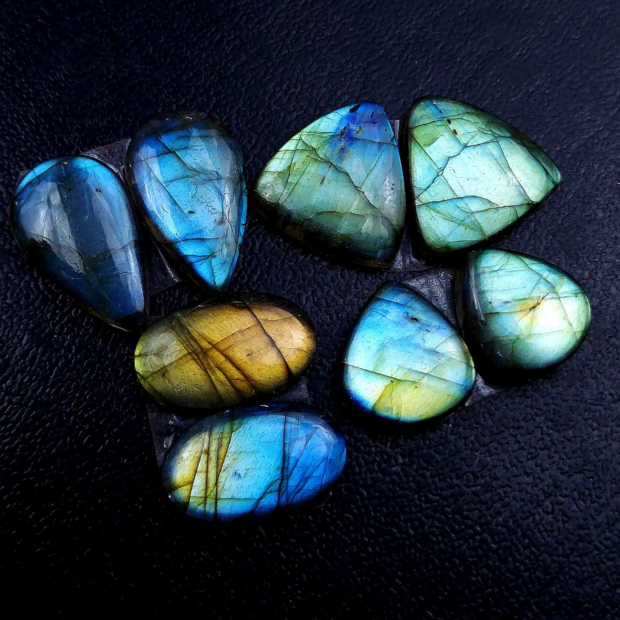 4 Pair 73 Cts Labradorite pairs Labradorite Cabochon Loose Gemstone Labradorite pair for Earring For Woman Earrings Mix Shapes Dangle Drop Earrings 21X13 15X14 mm R-13169