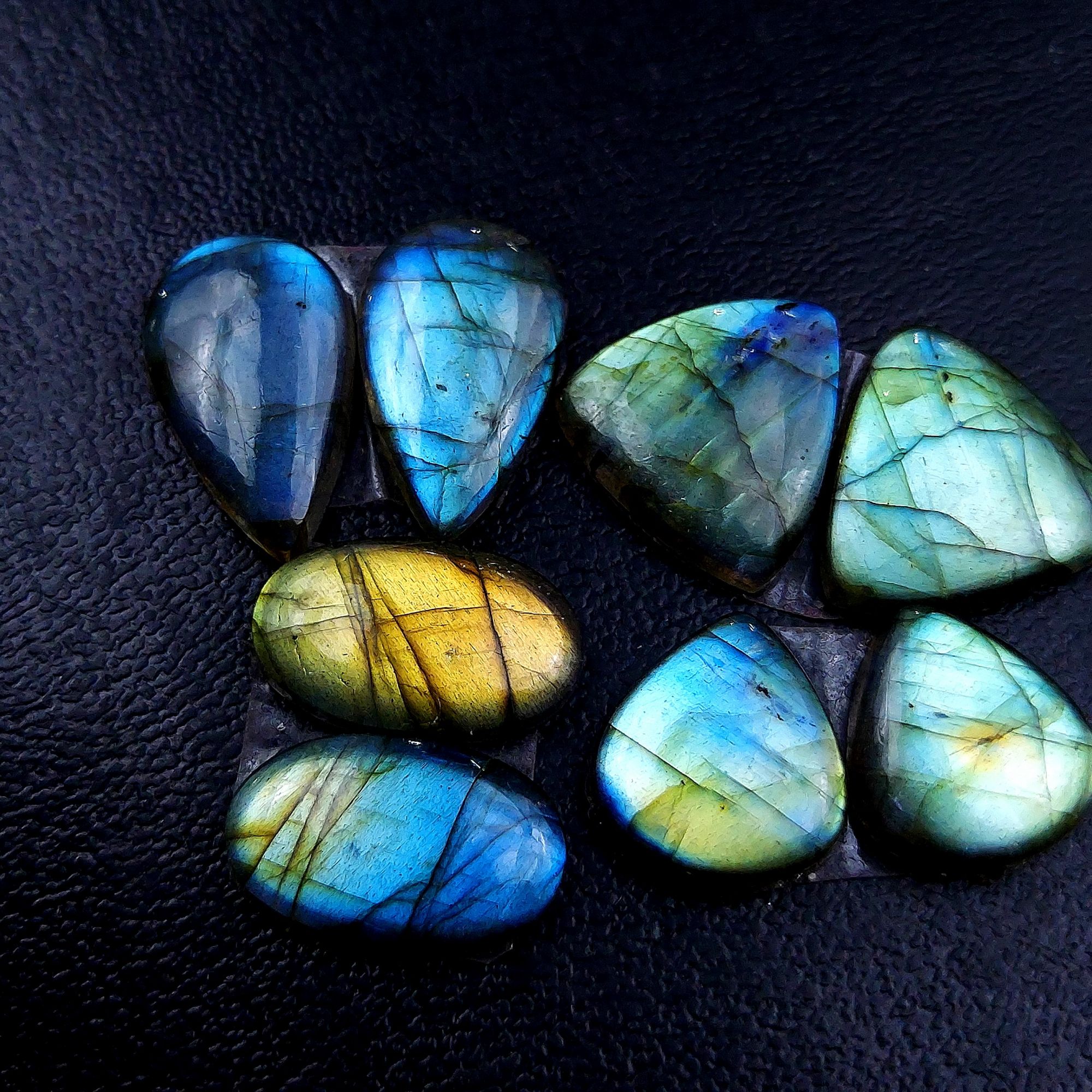 4 Pair 73 Cts Labradorite pairs Labradorite Cabochon Loose Gemstone Labradorite pair for Earring For Woman Earrings Mix Shapes Dangle Drop Earrings 21X13 15X14 mm R-13169
