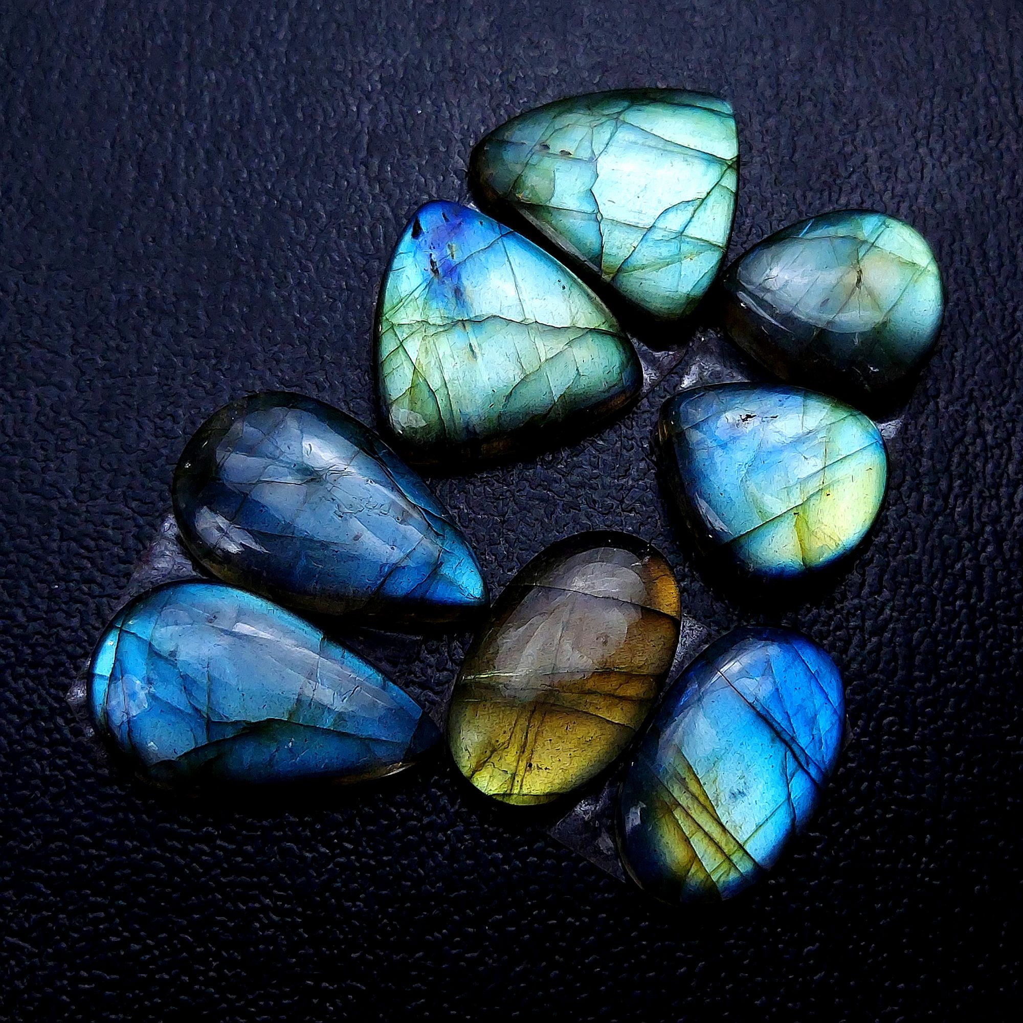 4 Pair 73 Cts Labradorite pairs Labradorite Cabochon Loose Gemstone Labradorite pair for Earring For Woman Earrings Mix Shapes Dangle Drop Earrings 21X13 15X14 mm R-13169
