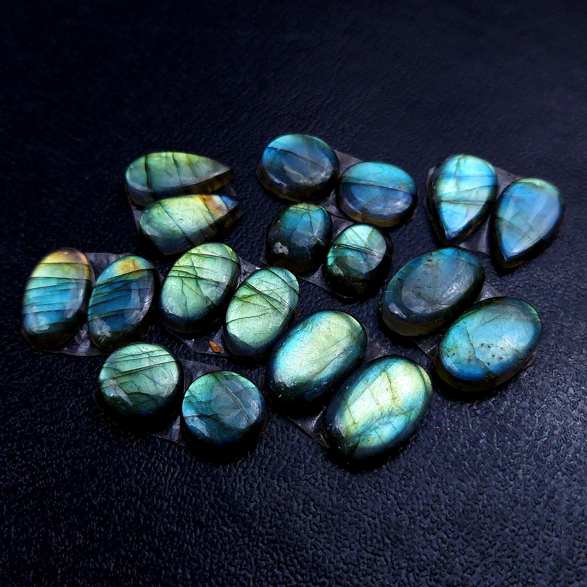9 Pair 95 Cts Labradorite pairs Labradorite Cabochon Loose Gemstone Labradorite pair for Earring For Woman Earrings Mix Shapes Dangle Drop Earrings 18X10 11X11 mm R-13170