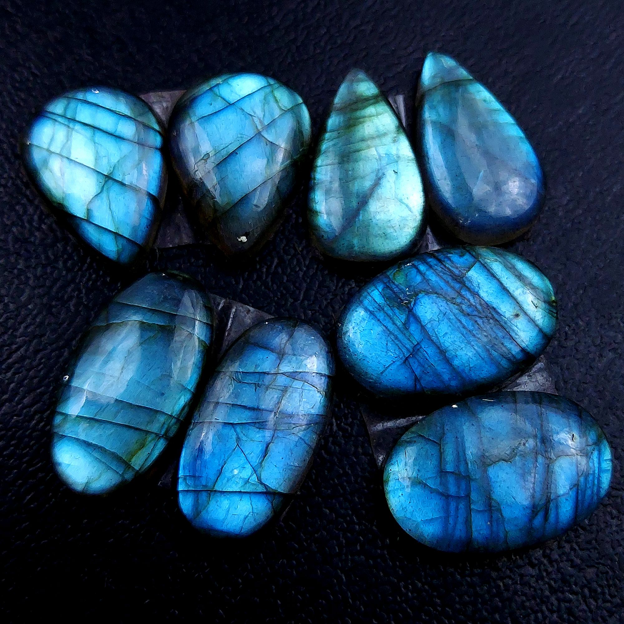 4 Pair 85 Cts Labradorite pairs Labradorite Cabochon Loose Gemstone Labradorite pair for Earring For Woman Earrings Mix Shapes Dangle Drop Earrings 22X12 18X14 mm R-13171