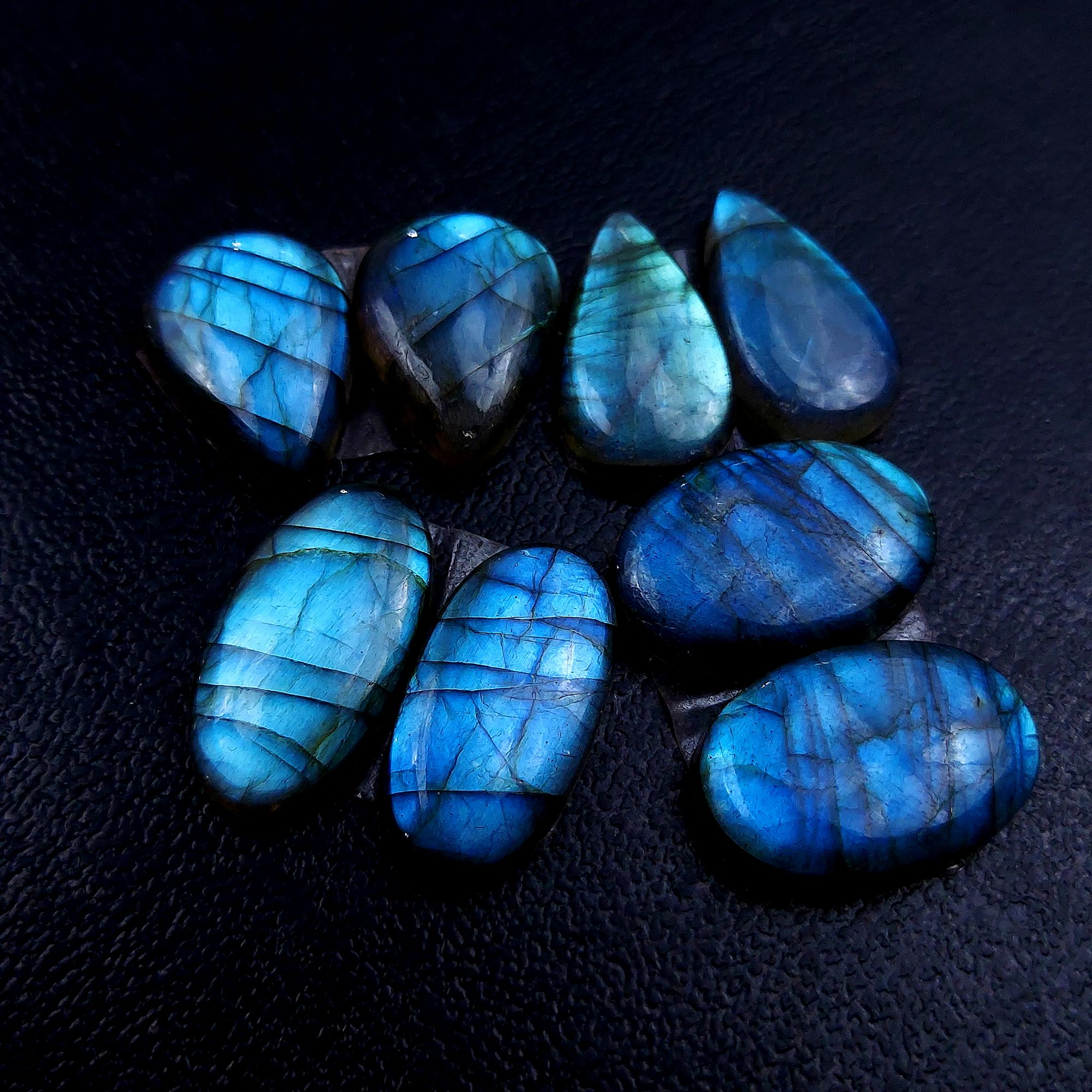 4 Pair 85 Cts Labradorite pairs Labradorite Cabochon Loose Gemstone Labradorite pair for Earring For Woman Earrings Mix Shapes Dangle Drop Earrings 22X12 18X14 mm R-13171