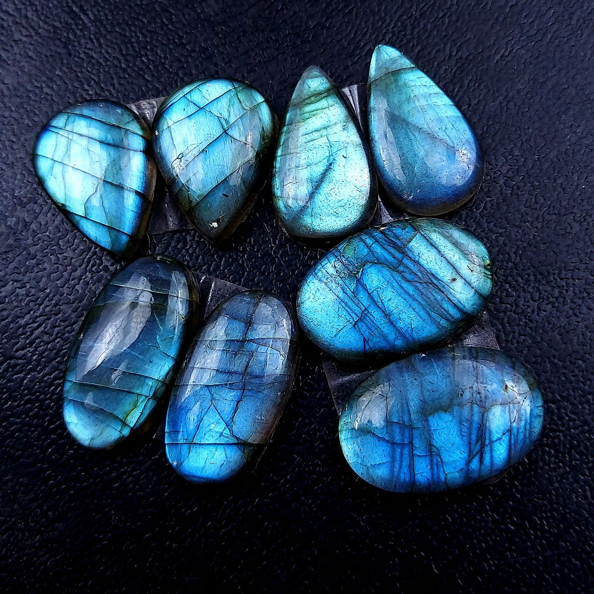 4 Pair 85 Cts Labradorite pairs Labradorite Cabochon Loose Gemstone Labradorite pair for Earring For Woman Earrings Mix Shapes Dangle Drop Earrings 22X12 18X14 mm R-13171