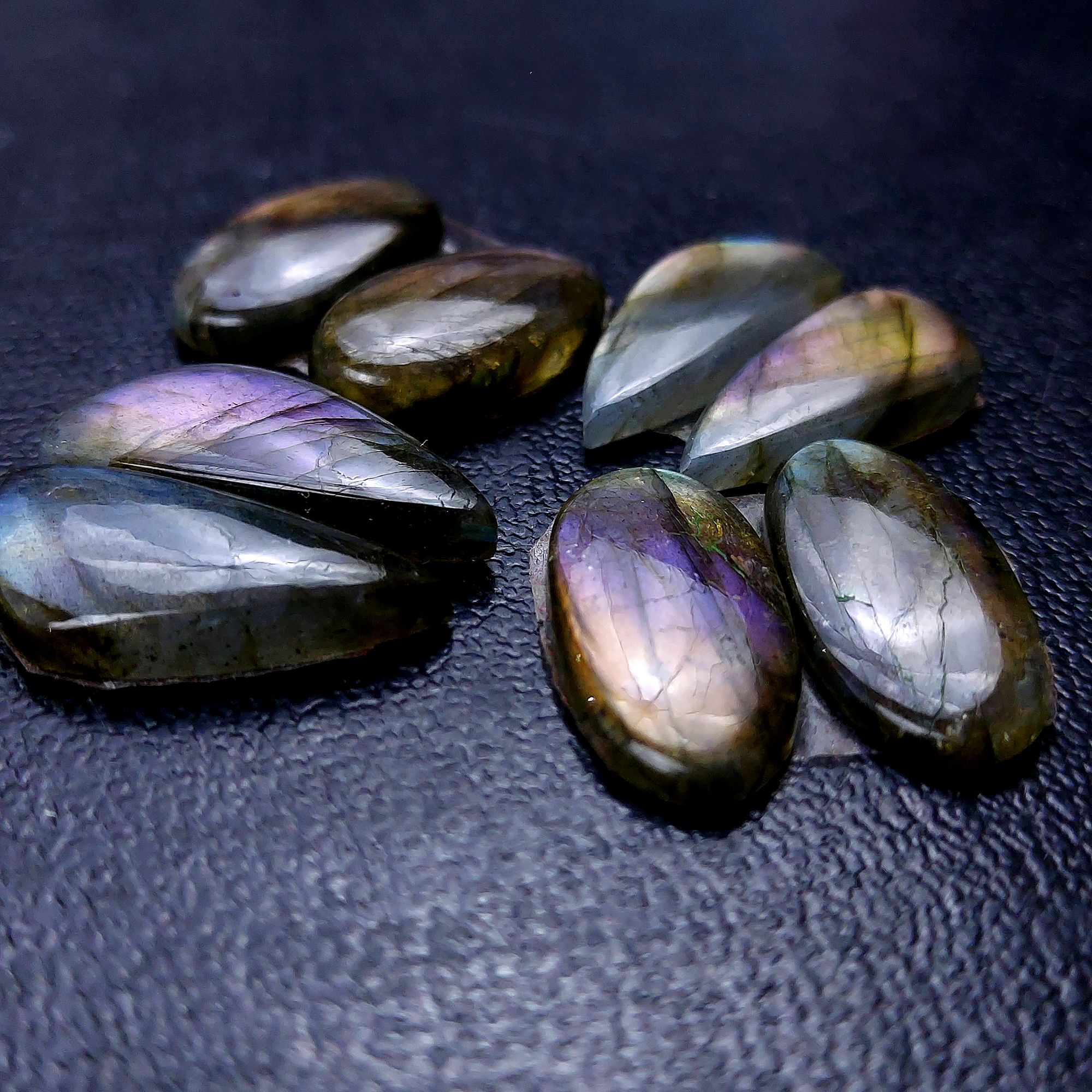 4 Pair 48 Cts Labradorite pairs Labradorite Cabochon Loose Gemstone Labradorite pair for Earring For Woman Earrings Mix Shapes Dangle Drop Earrings 22X10 19X11 mm R-13173