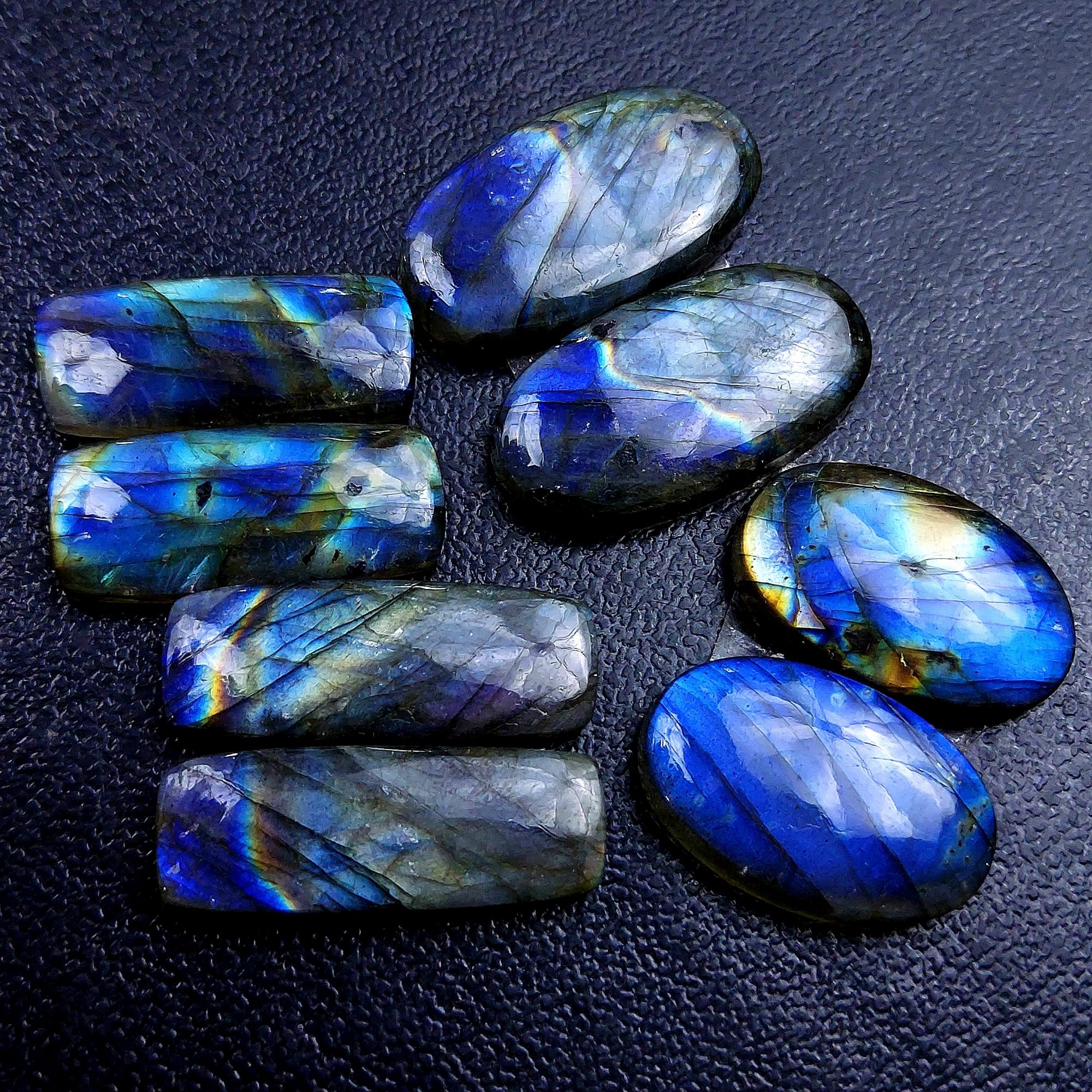 4 Pair 132 Cts Labradorite pairs Labradorite Cabochon Loose Gemstone Labradorite pair for Earring For Woman Earrings Mix Shapes Dangle Drop Earrings 28X14 24X15mm R-13176