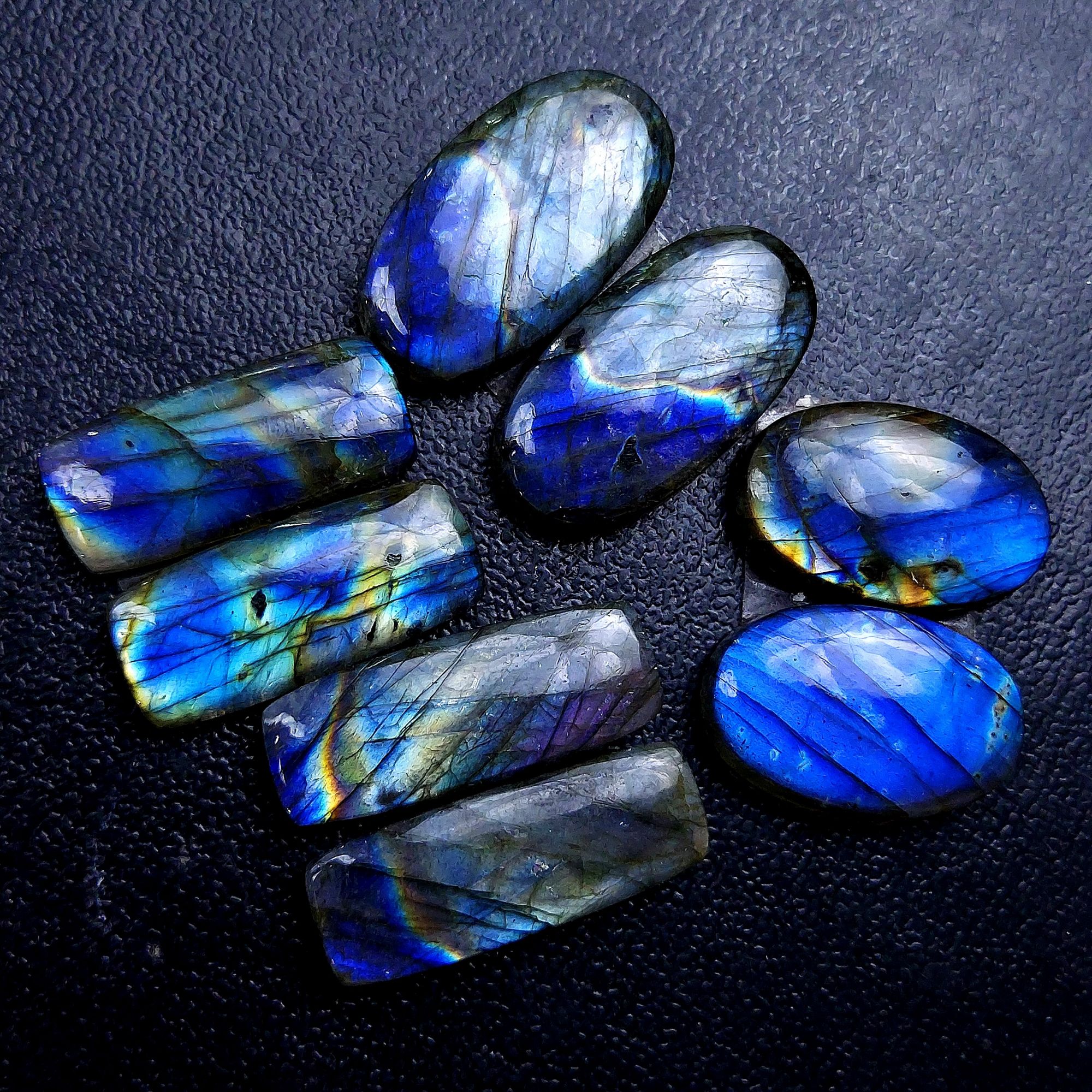 4 Pair 132 Cts Labradorite pairs Labradorite Cabochon Loose Gemstone Labradorite pair for Earring For Woman Earrings Mix Shapes Dangle Drop Earrings 28X14 24X15mm R-13176
