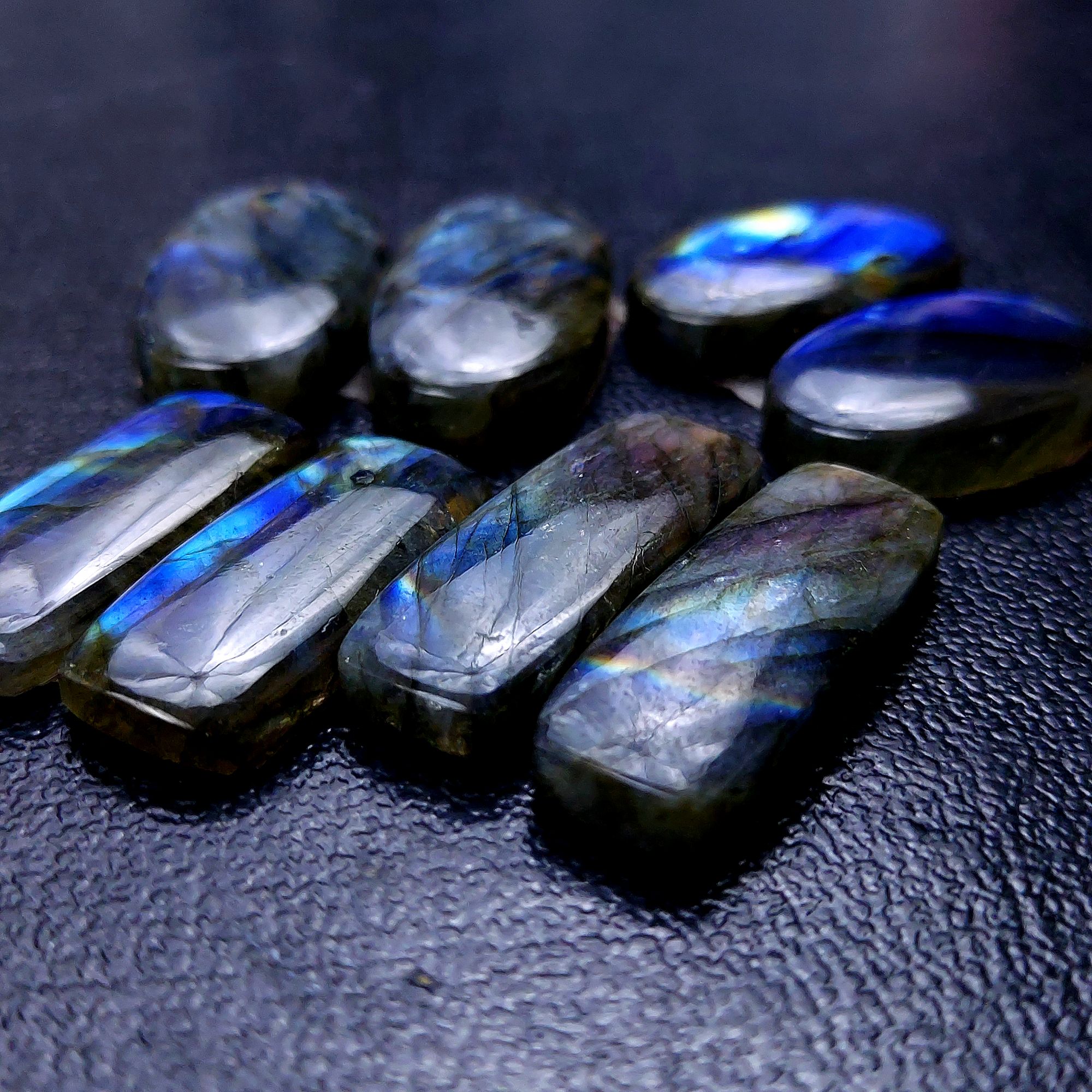4 Pair 132 Cts Labradorite pairs Labradorite Cabochon Loose Gemstone Labradorite pair for Earring For Woman Earrings Mix Shapes Dangle Drop Earrings 28X14 24X15mm R-13176