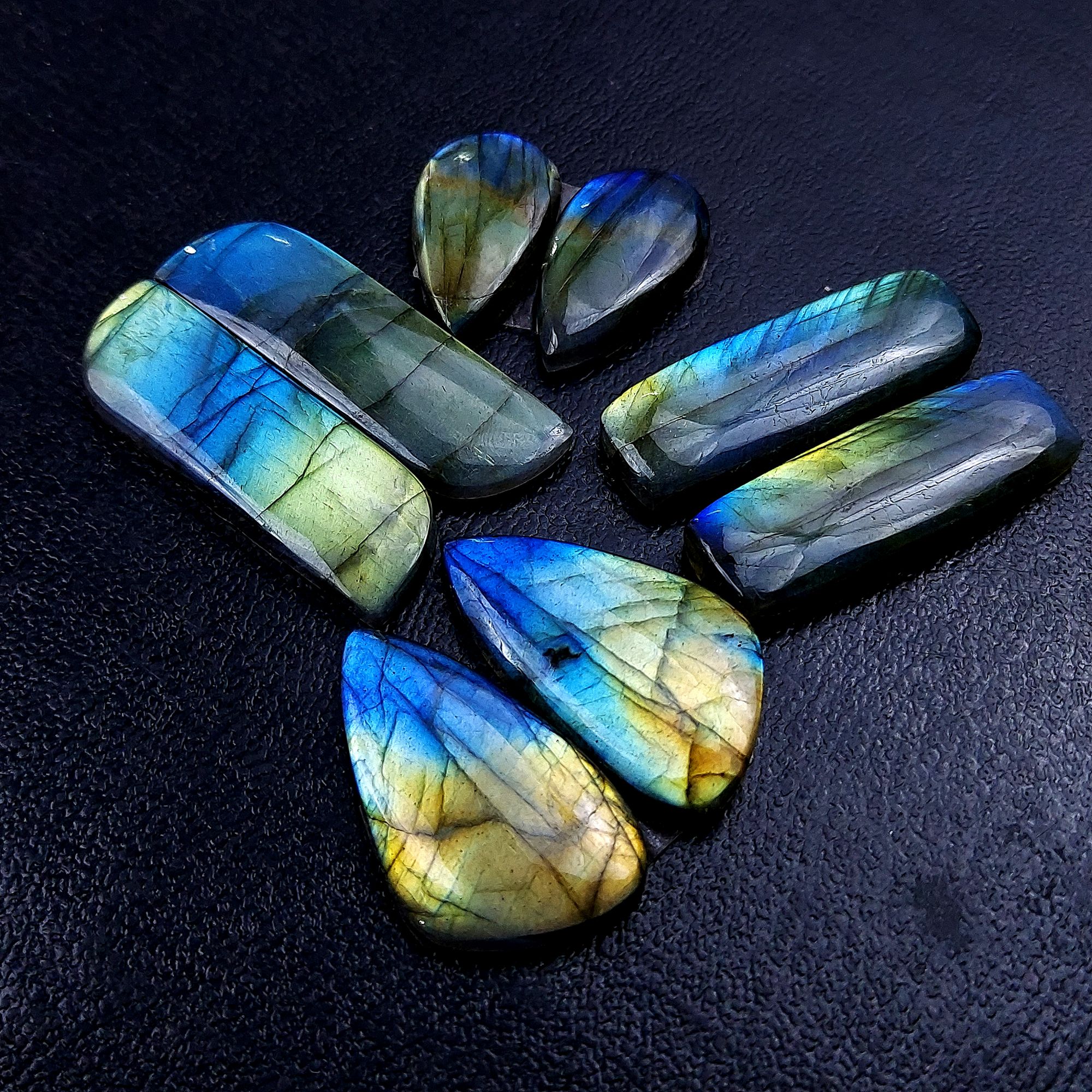 4 Pair 147 Cts Labradorite pairs Labradorite Cabochon Loose Gemstone Labradorite pair for Earring For Woman Earrings Mix Shapes Dangle Drop Earrings 37X12 24X13mm R-13178