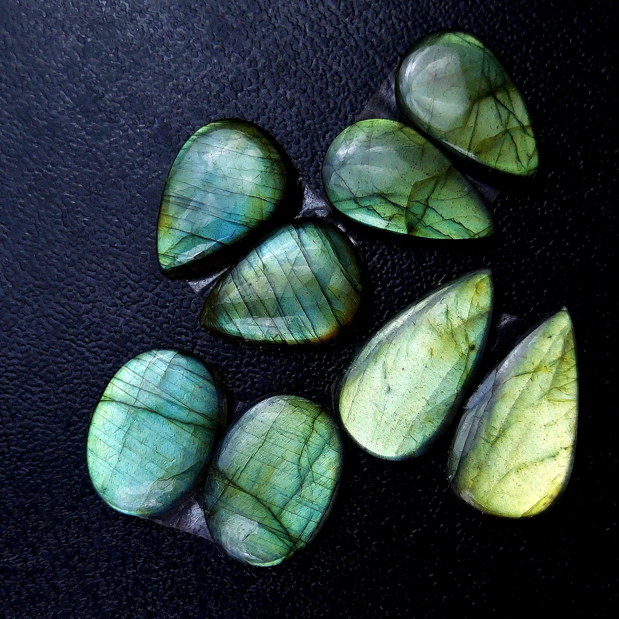 4 Pair 80 Cts Labradorite pairs Labradorite Cabochon Loose Gemstone Labradorite pair for Earring For Woman Earrings Mix Shapes Dangle Drop Earrings 24x13 20x15mm R-13179