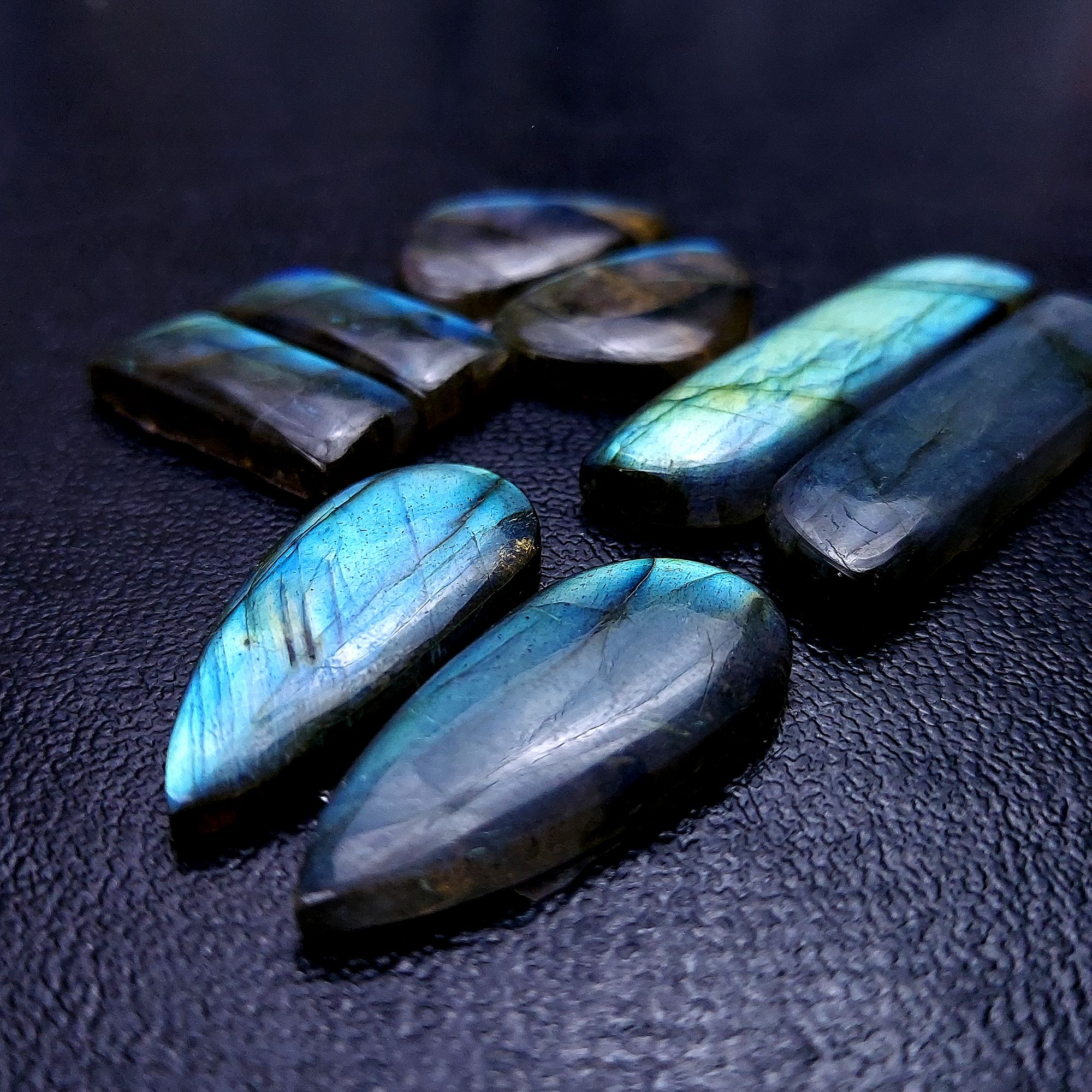 4 Pair 111 Cts Labradorite pairs Labradorite Cabochon Loose Gemstone Labradorite pair for Earring For Woman Earrings Mix Shapes Dangle Drop Earrings 40X10 22X10mm R-13182