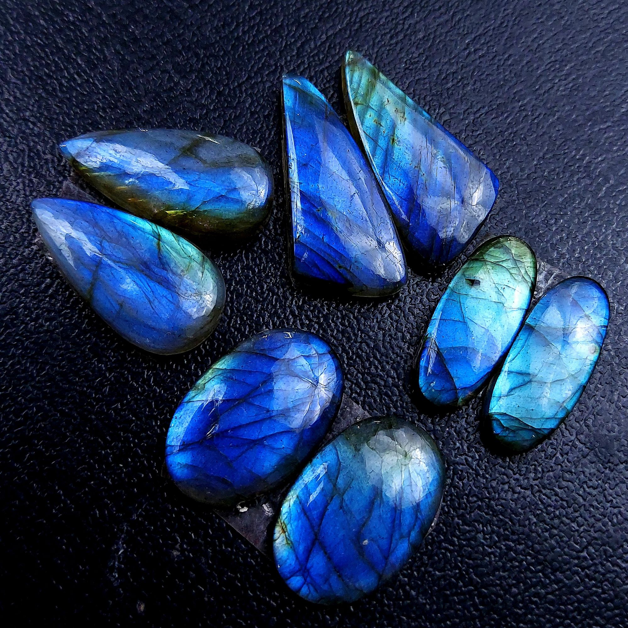 4 Pair 82 Cts Labradorite pairs Labradorite Cabochon Loose Gemstone Labradorite pair for Earring For Woman Earrings Mix Shapes Dangle Drop Earrings 28x13 21x9mm R-13185