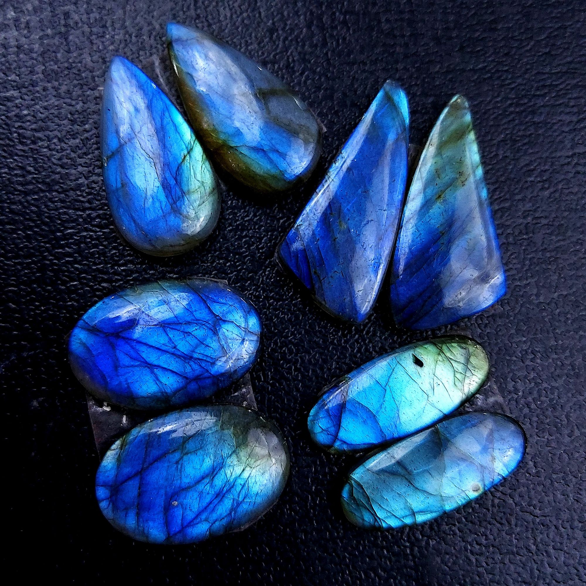 4 Pair 82 Cts Labradorite pairs Labradorite Cabochon Loose Gemstone Labradorite pair for Earring For Woman Earrings Mix Shapes Dangle Drop Earrings 28x13 21x9mm R-13185