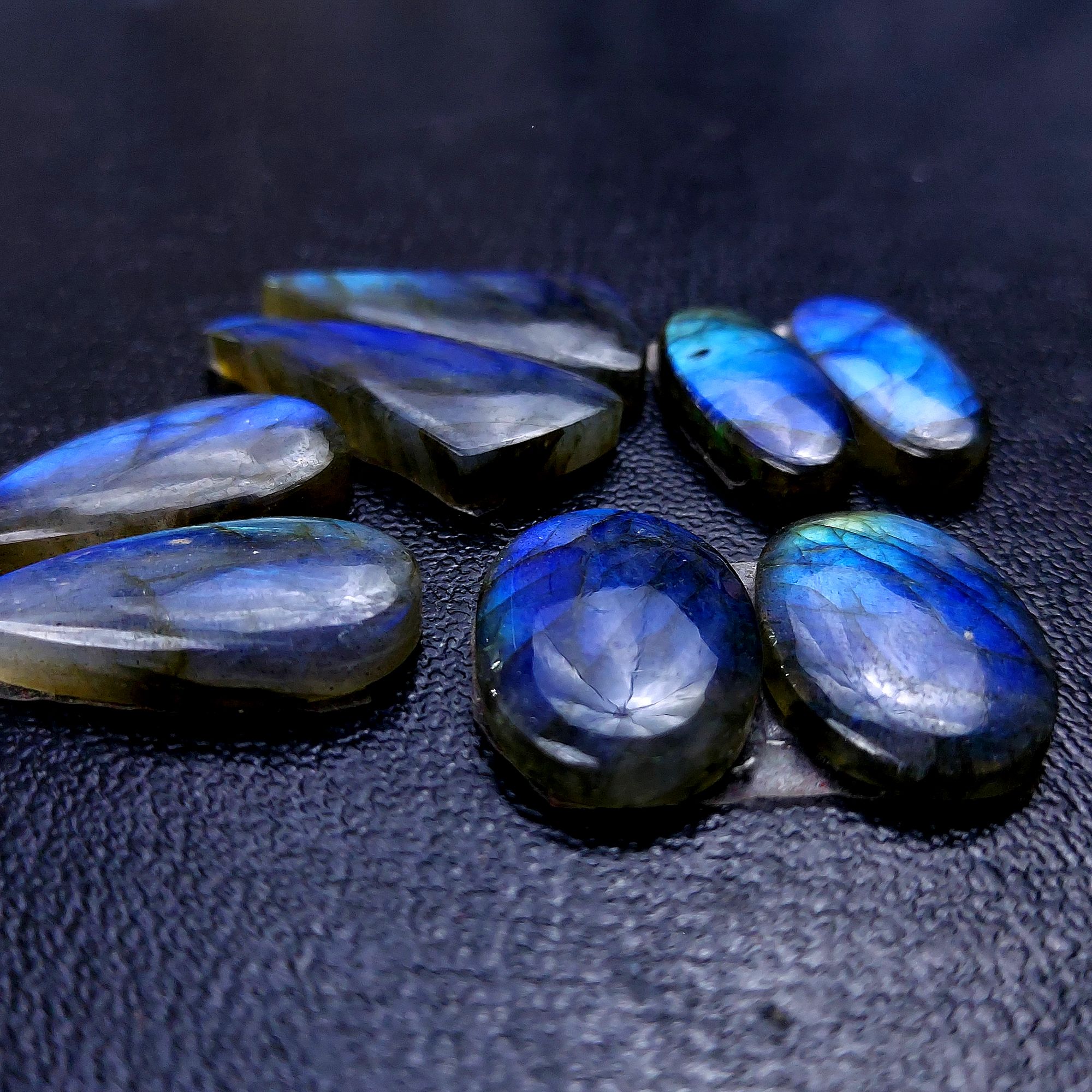 4 Pair 100 Cts Labradorite pairs Labradorite Cabochon Loose Gemstone Labradorite pair for Earring For Woman Earrings Mix Shapes Dangle Drop Earrings 33X10 22X15mm R-13183