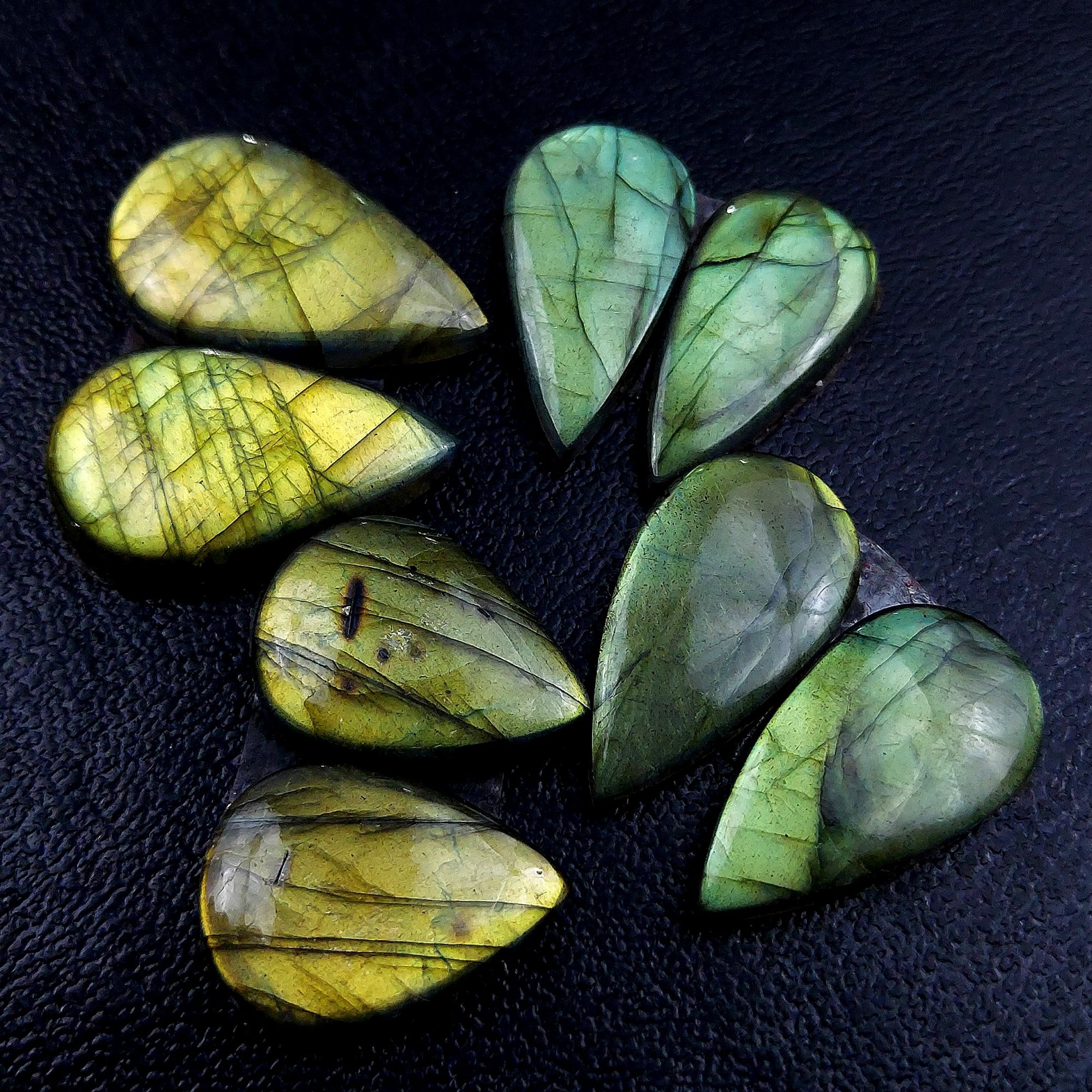 4 Pair 119 Cts Labradorite pairs Labradorite Cabochon Loose Gemstone Labradorite pair for Earring For Woman Earrings Mix Shapes Dangle Drop Earrings 25x13 21x16mm R-13186