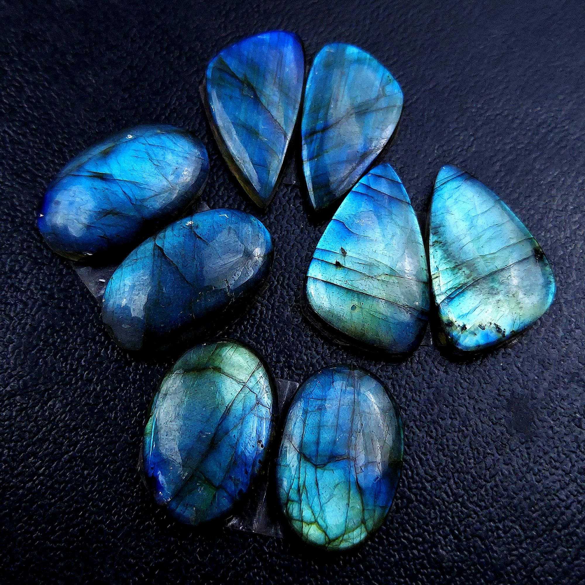 4 Pair 102 Cts Labradorite pairs Labradorite Cabochon Loose Gemstone Labradorite pair for Earring For Woman Earrings Mix Shapes Dangle Drop Earrings 26x13 21x15mm R-13189