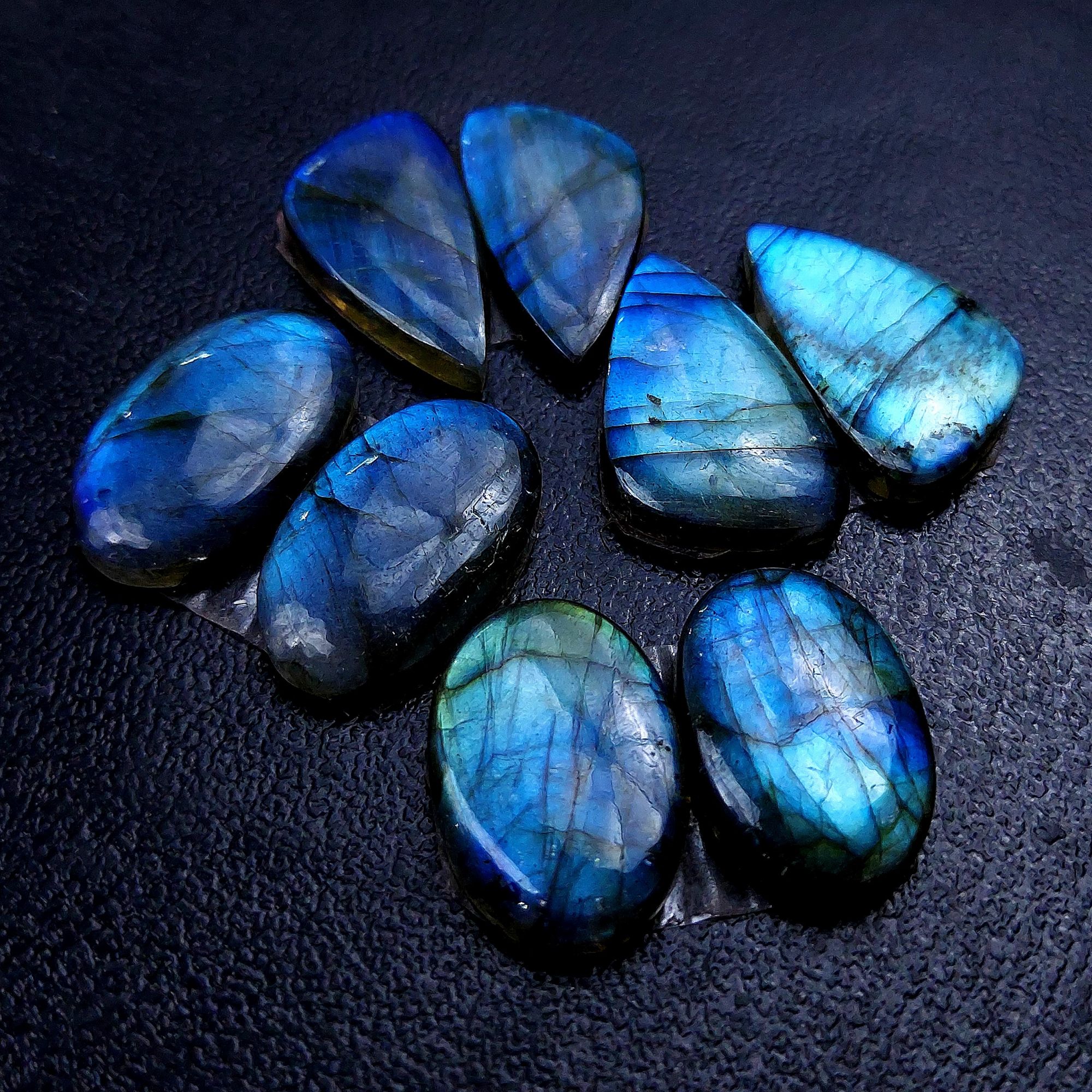 4 Pair 102 Cts Labradorite pairs Labradorite Cabochon Loose Gemstone Labradorite pair for Earring For Woman Earrings Mix Shapes Dangle Drop Earrings 26x13 21x15mm R-13189
