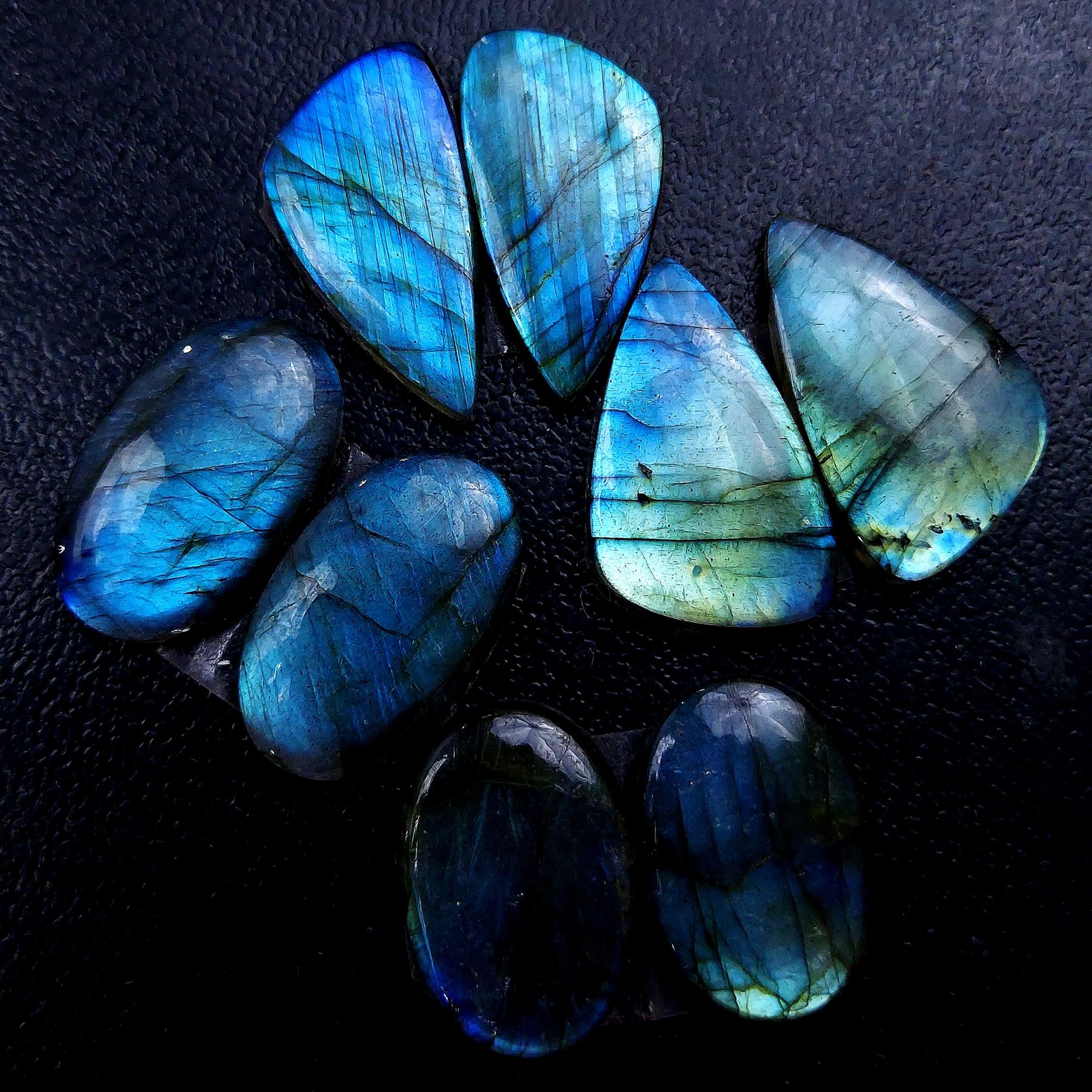 4 Pair 102 Cts Labradorite pairs Labradorite Cabochon Loose Gemstone Labradorite pair for Earring For Woman Earrings Mix Shapes Dangle Drop Earrings 26x13 21x15mm R-13189