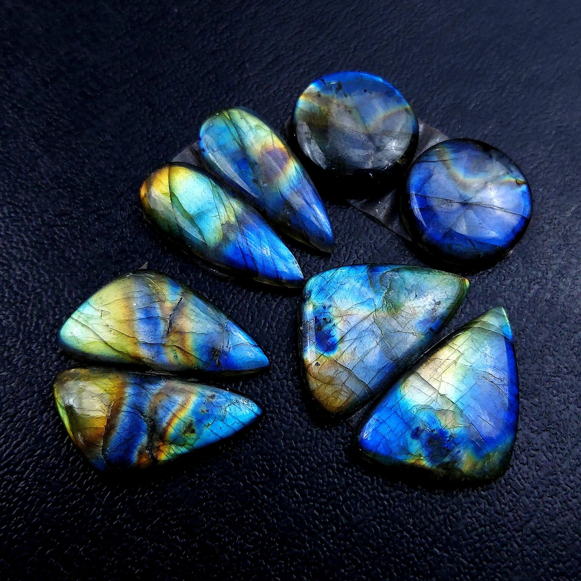 4 Pair 105 Cts Labradorite pairs Labradorite Cabochon Loose Gemstone Labradorite pair for Earring For Woman Earrings Mix Shapes Dangle Drop Earrings 27x17 18x18mm R-13191