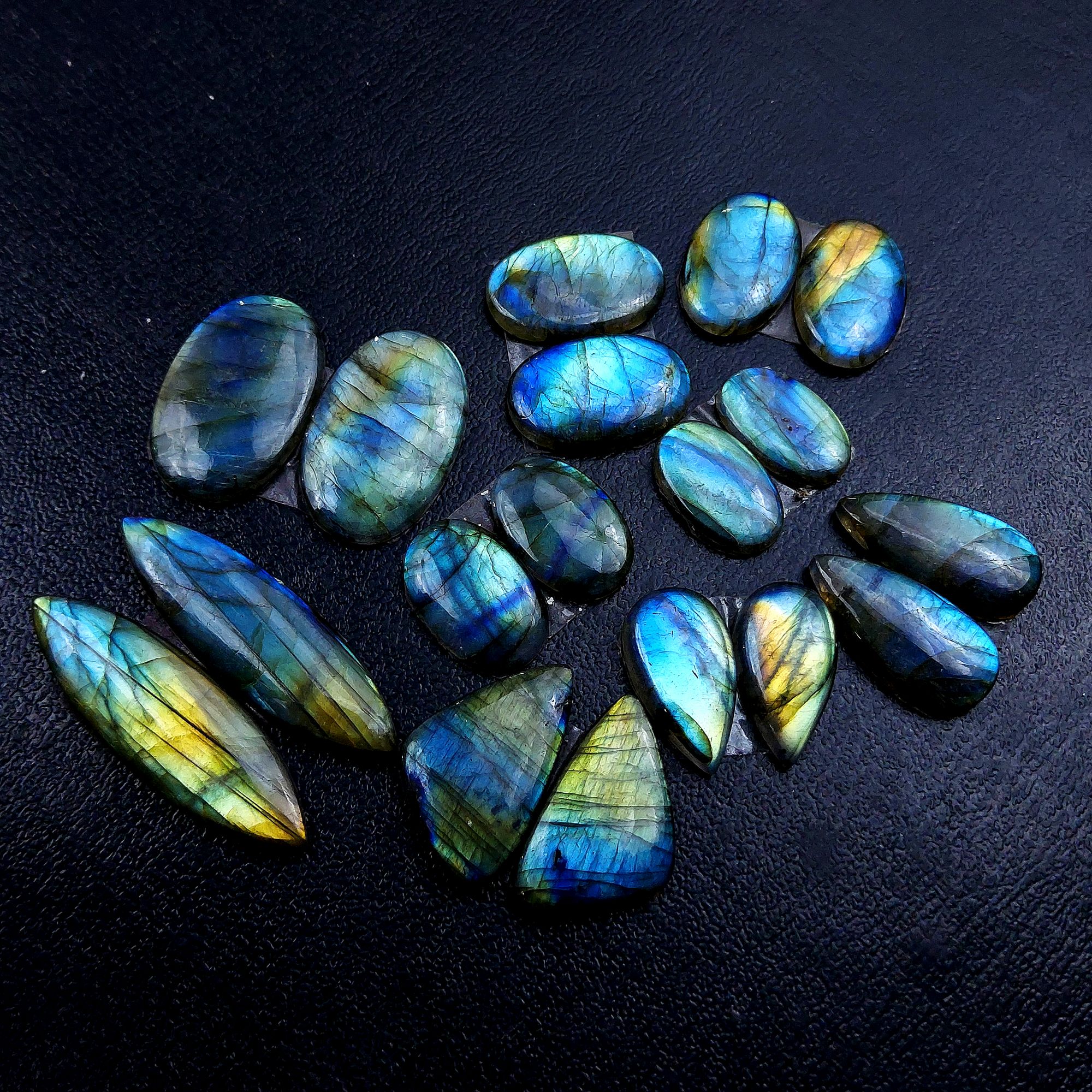 9 Pair 188 Cts Labradorite pairs Labradorite Cabochon Loose Gemstone Labradorite pair for Earring For Woman Earrings Mix Shapes Dangle Drop Earrings 39x12 19x12mm R-13192