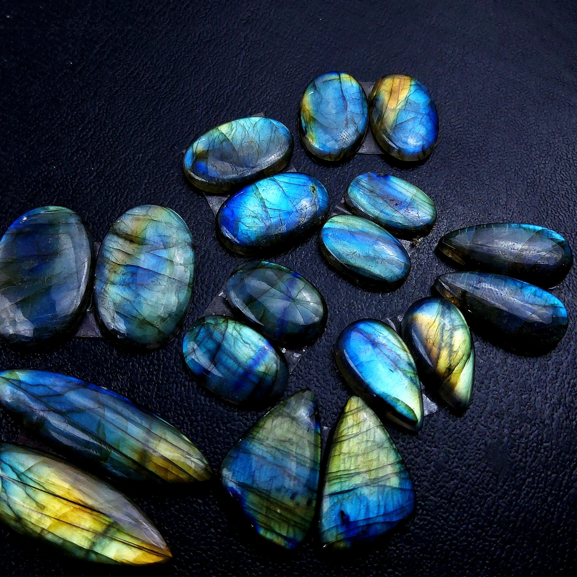 9 Pair 188 Cts Labradorite pairs Labradorite Cabochon Loose Gemstone Labradorite pair for Earring For Woman Earrings Mix Shapes Dangle Drop Earrings 39x12 19x12mm R-13192