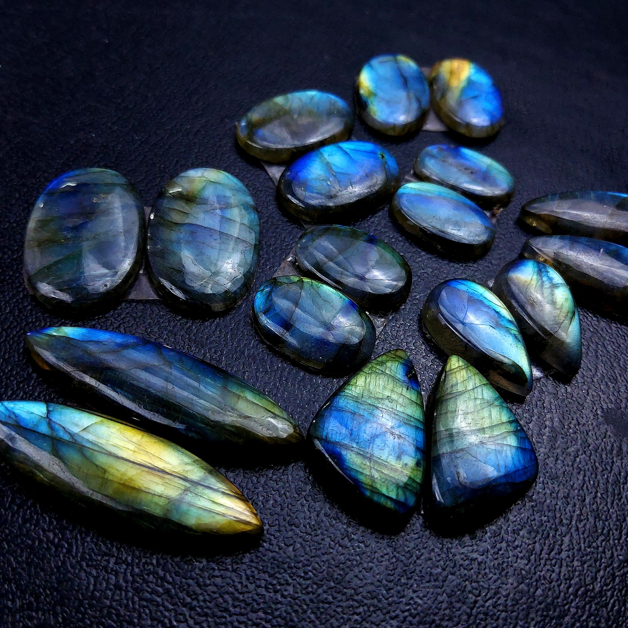 9 Pair 188 Cts Labradorite pairs Labradorite Cabochon Loose Gemstone Labradorite pair for Earring For Woman Earrings Mix Shapes Dangle Drop Earrings 39x12 19x12mm R-13192