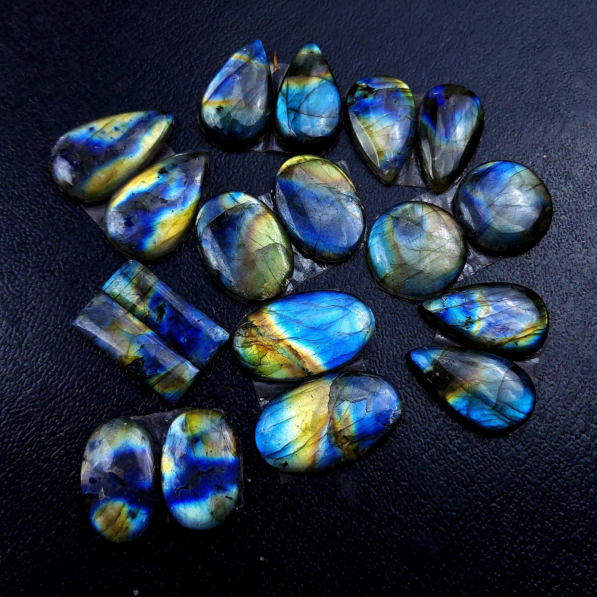 9 Pair 155 Cts Labradorite pairs Labradorite Cabochon Loose Gemstone Labradorite pair for Earring For Woman Earrings Mix Shapes Dangle Drop Earrings 24x14 21x12mm R-13193