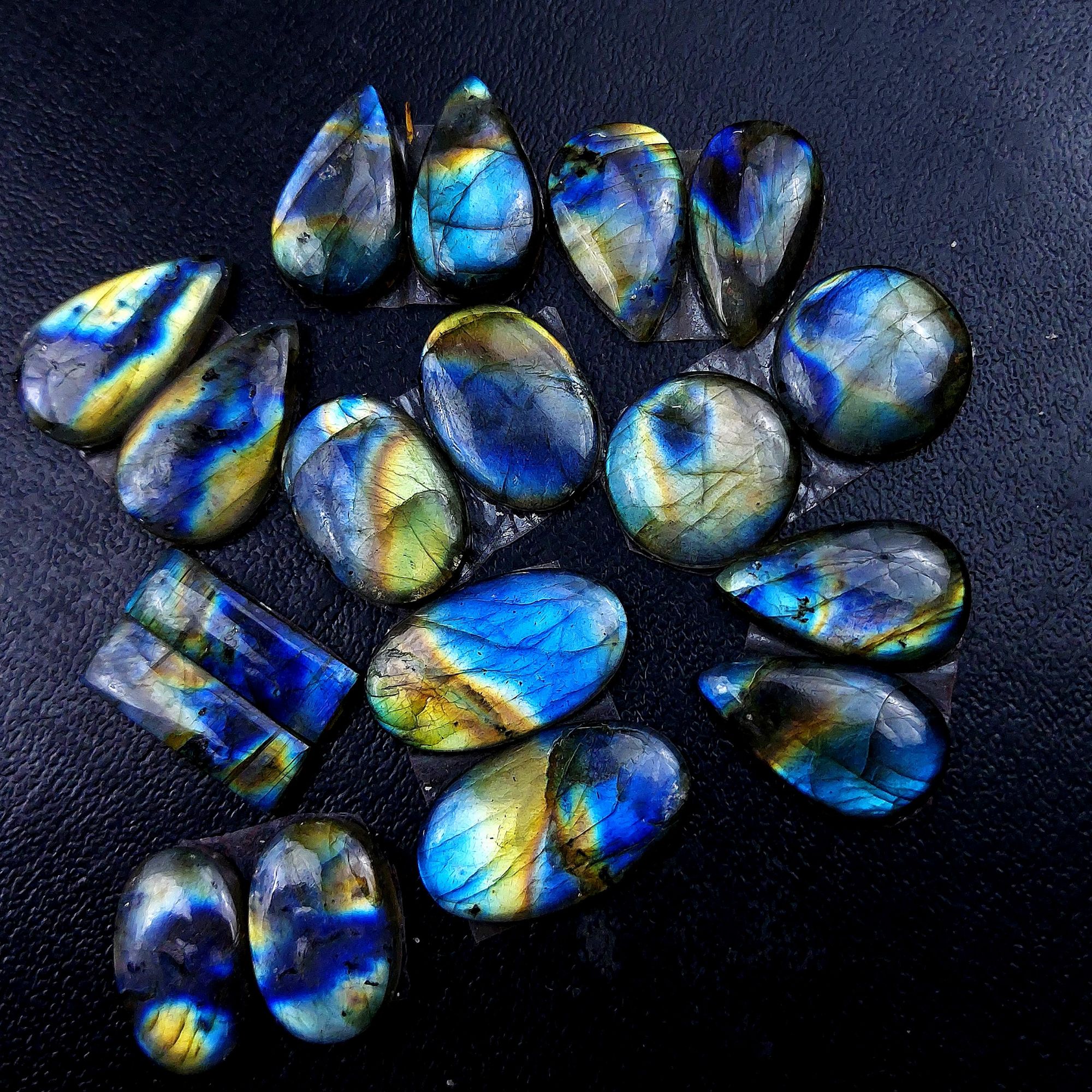 9 Pair 155 Cts Labradorite pairs Labradorite Cabochon Loose Gemstone Labradorite pair for Earring For Woman Earrings Mix Shapes Dangle Drop Earrings 24x14 21x12mm R-13193
