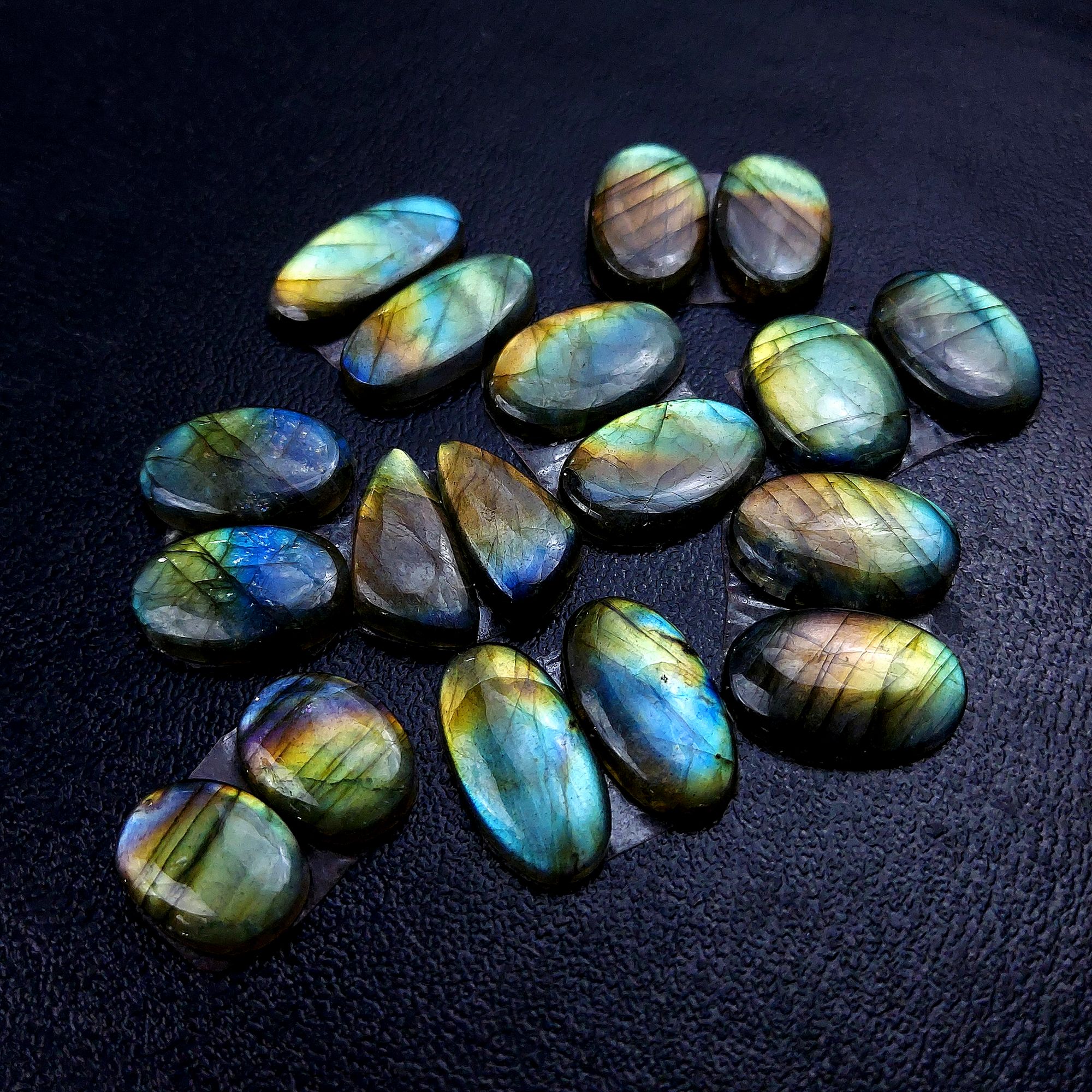 9 Pair 140 Cts Labradorite pairs Labradorite Cabochon Loose Gemstone Labradorite pair for Earring For Woman Earrings Mix Shapes Dangle Drop Earrings 22x10 15x11mm R-13194