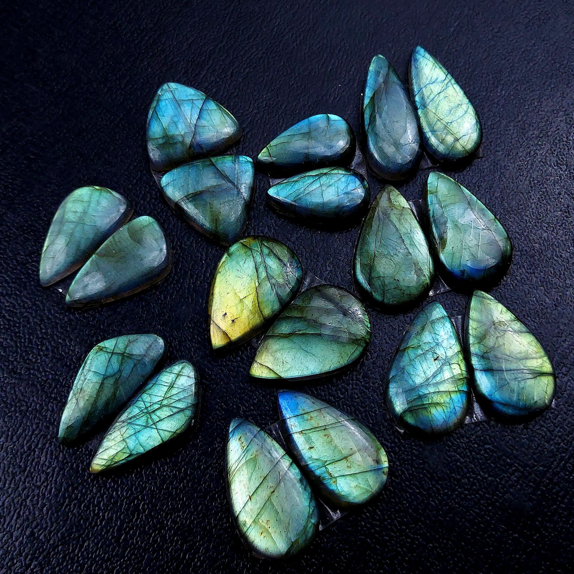 9 Pair 159 Cts Labradorite pairs Labradorite Cabochon Loose Gemstone Labradorite pair for Earring For Woman Earrings Mix Shapes Dangle Drop Earrings 25x11 19x11mm R-13195