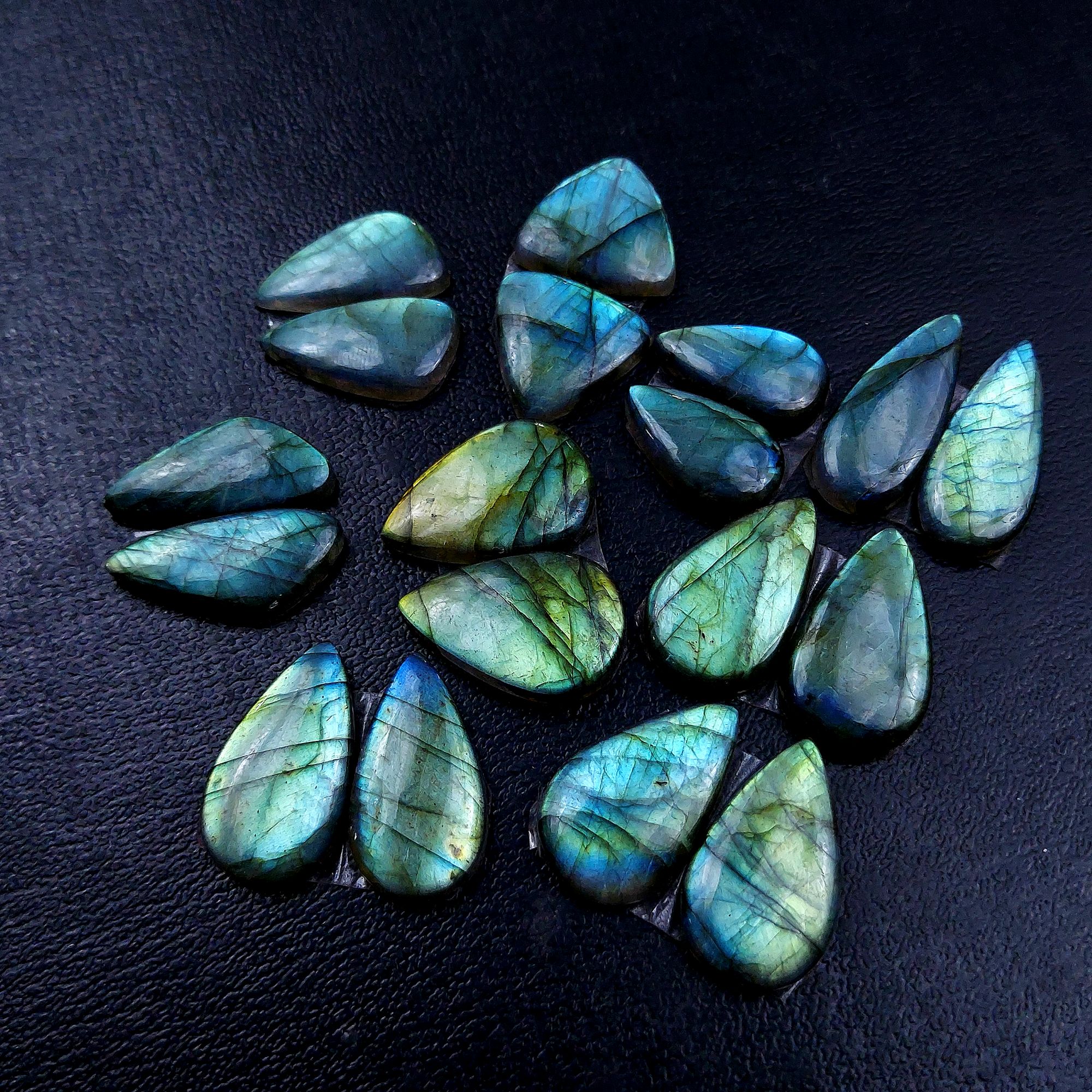 9 Pair 159 Cts Labradorite pairs Labradorite Cabochon Loose Gemstone Labradorite pair for Earring For Woman Earrings Mix Shapes Dangle Drop Earrings 25x11 19x11mm R-13195