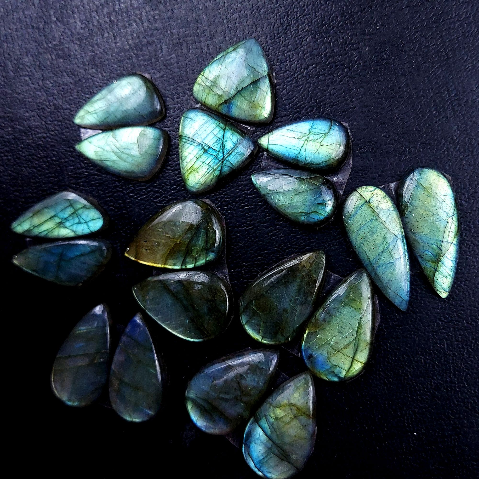 9 Pair 159 Cts Labradorite pairs Labradorite Cabochon Loose Gemstone Labradorite pair for Earring For Woman Earrings Mix Shapes Dangle Drop Earrings 25x11 19x11mm R-13195