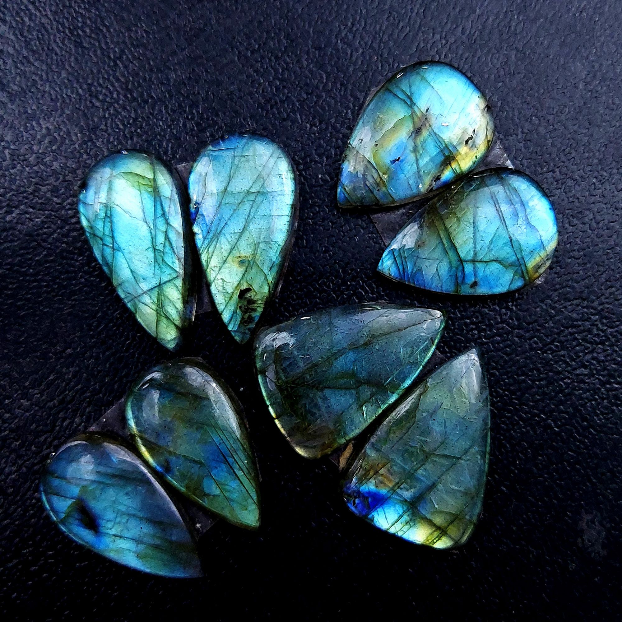 4 Pair 85 Cts Labradorite pairs Labradorite Cabochon Loose Gemstone Labradorite pair for Earring For Woman Earrings Mix Shapes Dangle Drop Earrings 25x13 21x15mm R-13196
