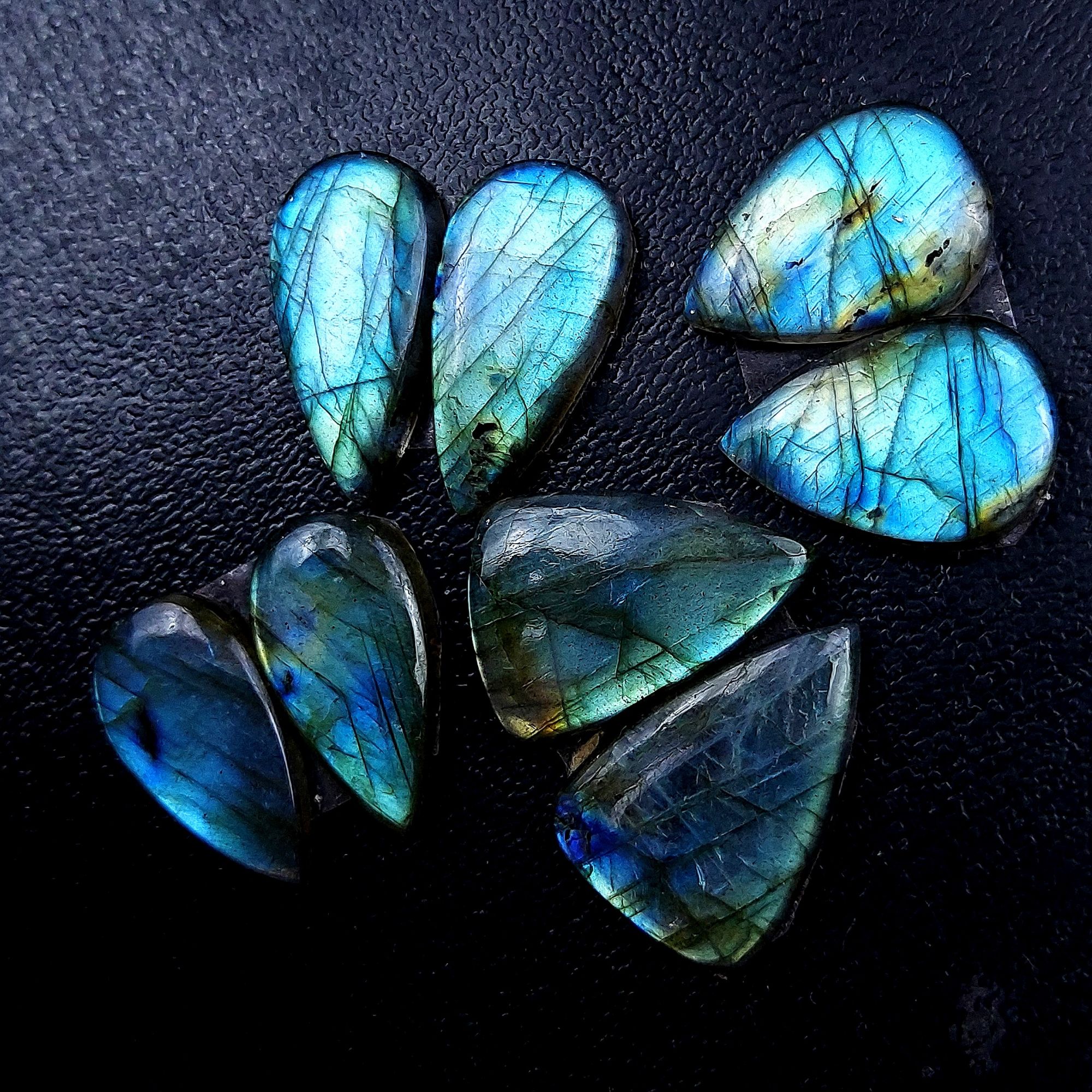 4 Pair 85 Cts Labradorite pairs Labradorite Cabochon Loose Gemstone Labradorite pair for Earring For Woman Earrings Mix Shapes Dangle Drop Earrings 25x13 21x15mm R-13196