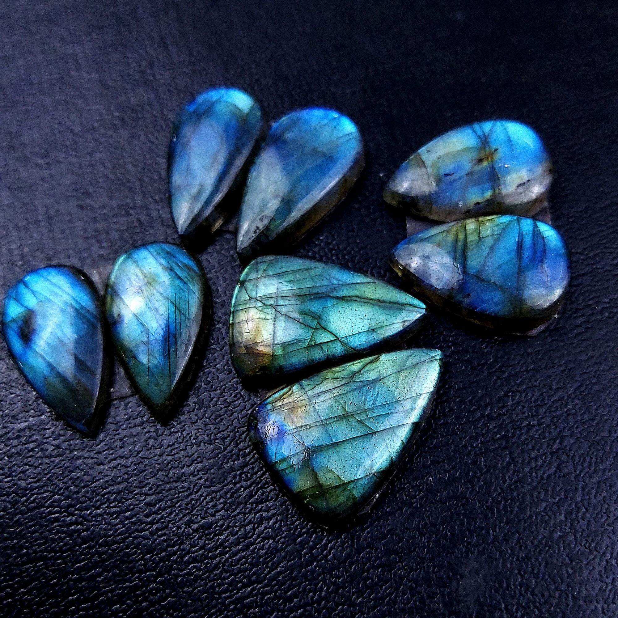 4 Pair 85 Cts Labradorite pairs Labradorite Cabochon Loose Gemstone Labradorite pair for Earring For Woman Earrings Mix Shapes Dangle Drop Earrings 25x13 21x15mm R-13196