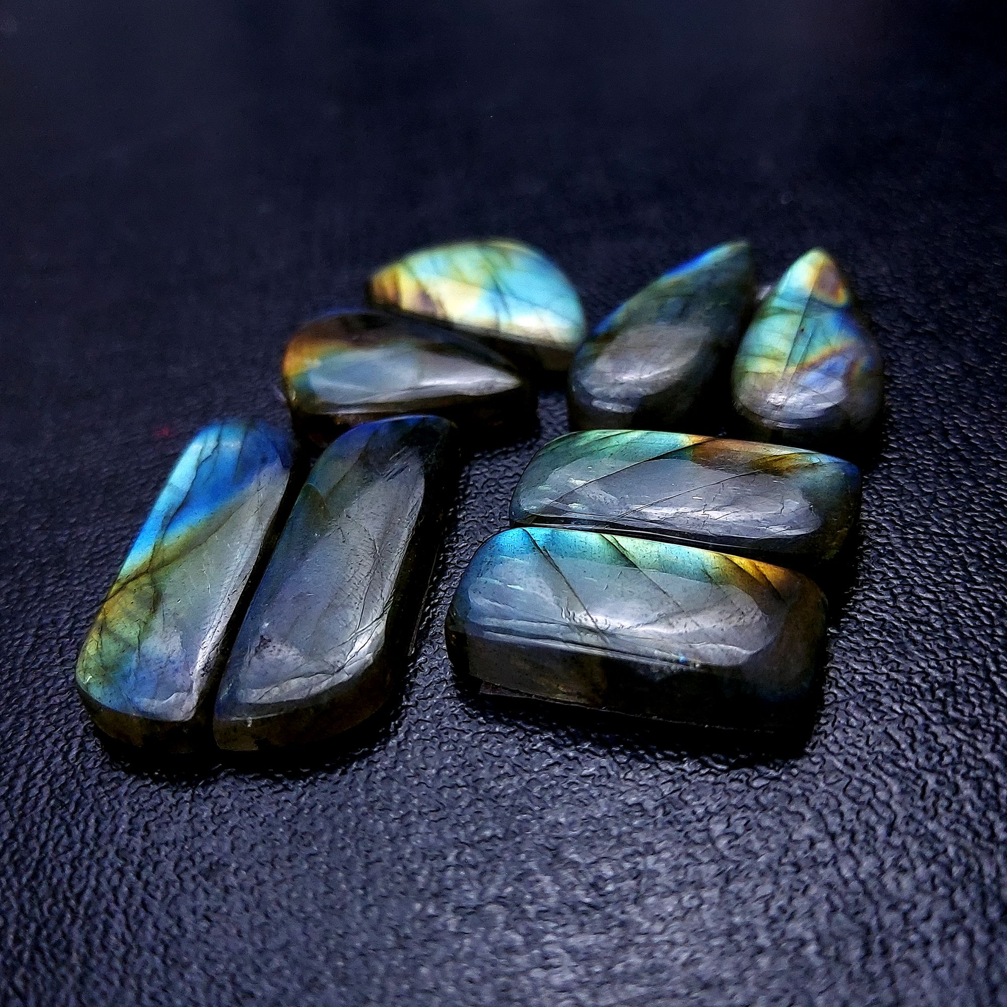 4 Pair 108 Cts Labradorite pairs Labradorite Cabochon Loose Gemstone Labradorite pair for Earring For Woman Earrings Mix Shapes Dangle Drop Earrings 31x10 23x11mm R-13199