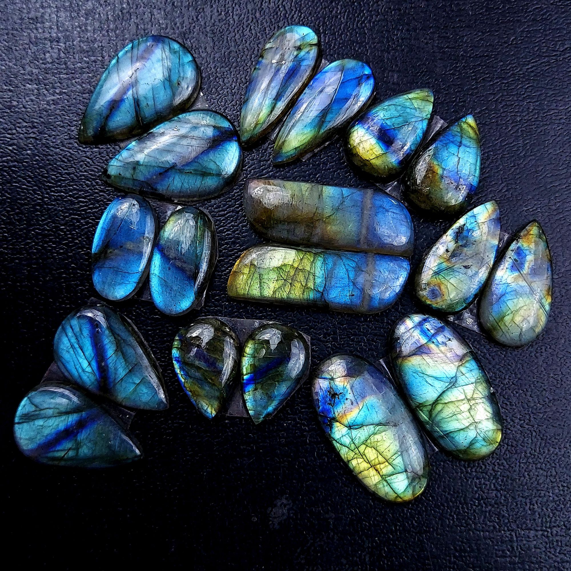 9 Pair 177 Cts Labradorite pairs Labradorite Cabochon Loose Gemstone Labradorite pair for Earring For Woman Earrings Mix Shapes Dangle Drop Earrings 31x11 17x11mm R-13201