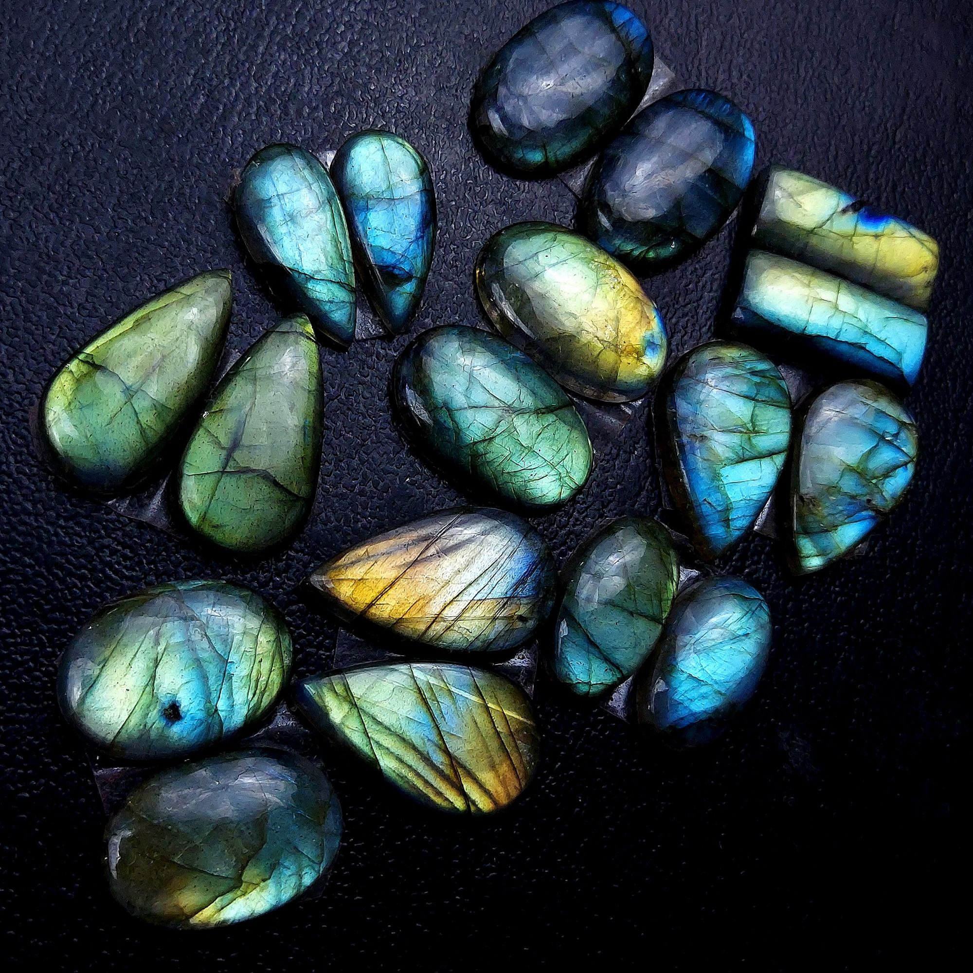 9 Pair 155 Cts Labradorite pairs Labradorite Cabochon Loose Gemstone Labradorite pair for Earring For Woman Earrings Mix Shapes Dangle Drop Earrings 21x13 20x9mm R-13204