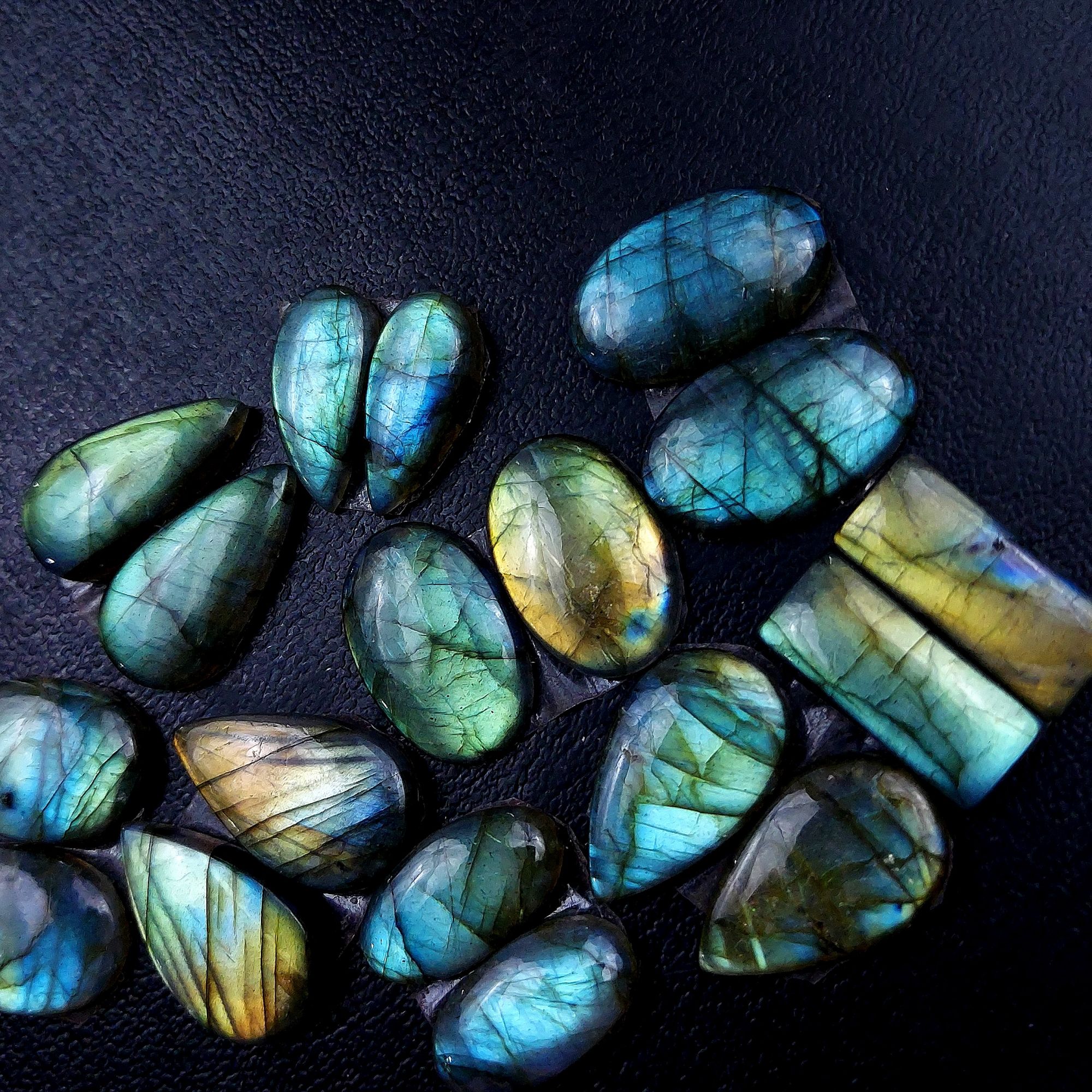 9 Pair 155 Cts Labradorite pairs Labradorite Cabochon Loose Gemstone Labradorite pair for Earring For Woman Earrings Mix Shapes Dangle Drop Earrings 21x13 20x9mm R-13204