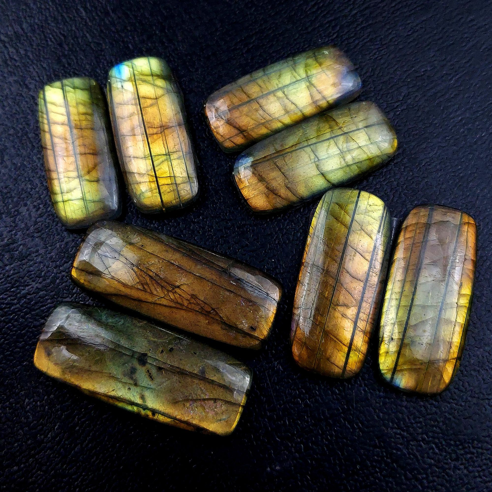 4 Pair 133 Cts Labradorite pairs Labradorite Cabochon Loose Gemstone Labradorite pair for Earring For Woman Earrings Mix Shapes Dangle Drop Earrings 32x13 28x12mm R-13206