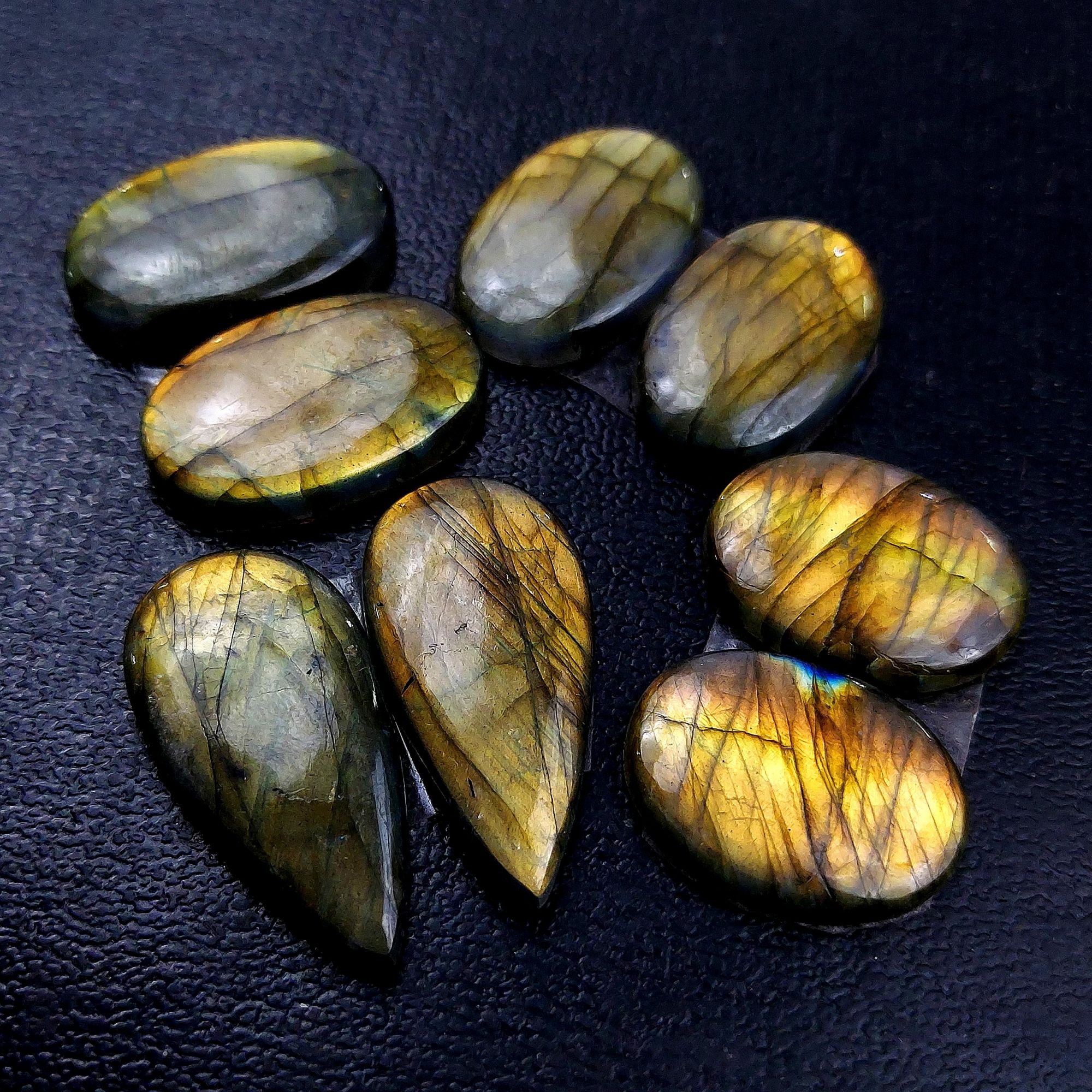 4 Pair 119 Cts Labradorite pairs Labradorite Cabochon Loose Gemstone Labradorite pair for Earring For Woman Earrings Mix Shapes Dangle Drop Earrings 28x9 21x16mm R-13207