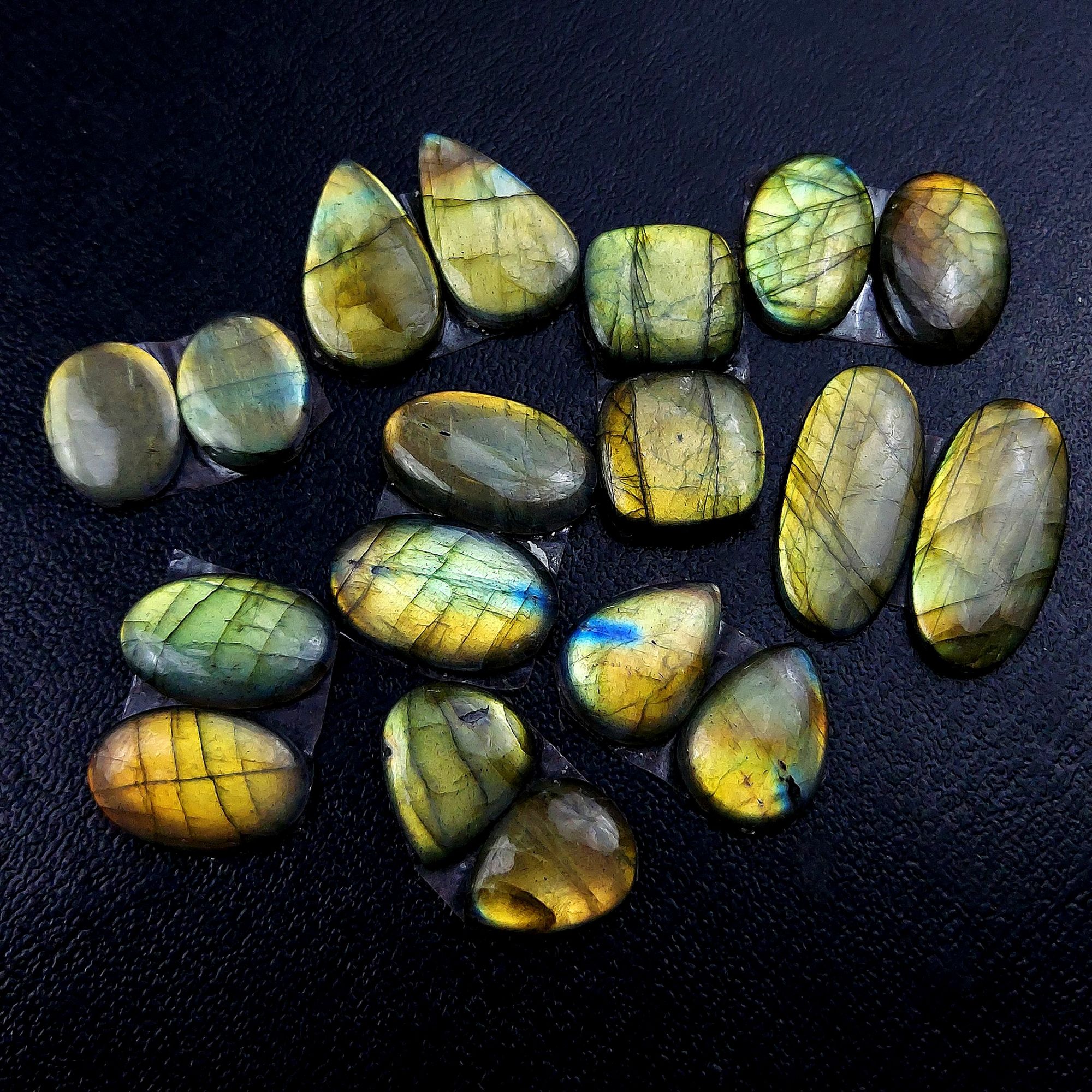 9 Pair 149 Cts Labradorite pairs Labradorite Cabochon Loose Gemstone Labradorite pair for Earring For Woman Earrings Mix Shapes Dangle Drop Earrings 28x14 16x12mm R-13208