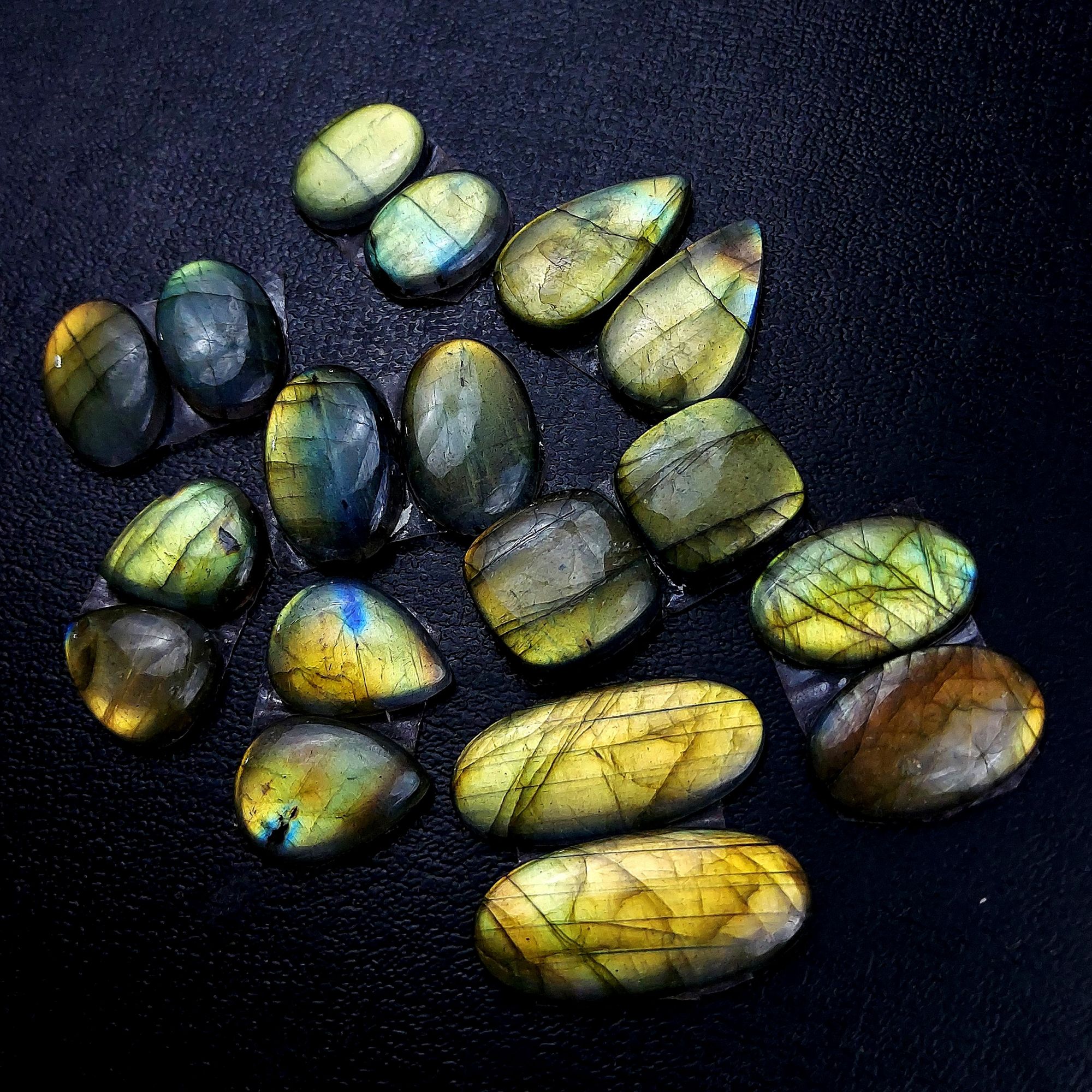 9 Pair 149 Cts Labradorite pairs Labradorite Cabochon Loose Gemstone Labradorite pair for Earring For Woman Earrings Mix Shapes Dangle Drop Earrings 28x14 16x12mm R-13208