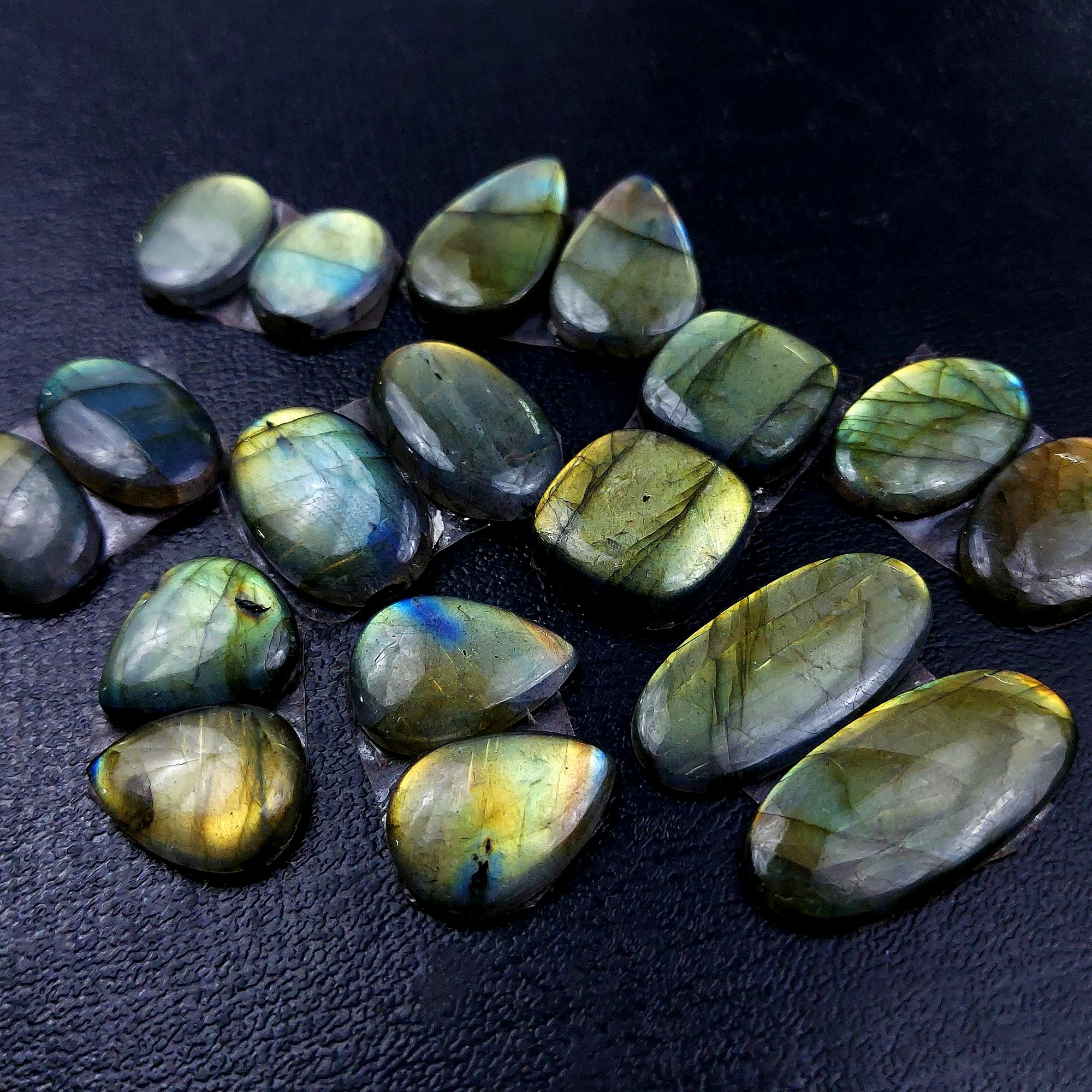9 Pair 149 Cts Labradorite pairs Labradorite Cabochon Loose Gemstone Labradorite pair for Earring For Woman Earrings Mix Shapes Dangle Drop Earrings 28x14 16x12mm R-13208
