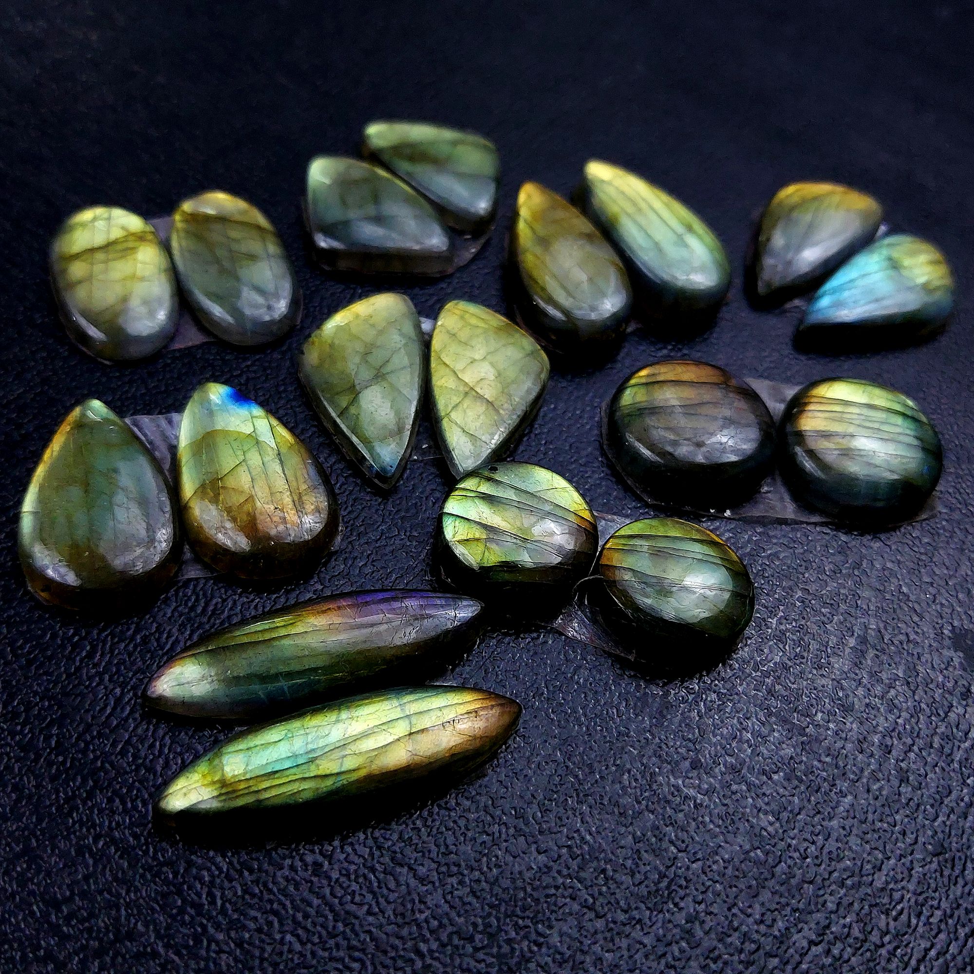 9 Pair 149 Cts Labradorite pairs Labradorite Cabochon Loose Gemstone Labradorite pair for Earring For Woman Earrings Mix Shapes Dangle Drop Earrings 30x9 13x13mm R-13209