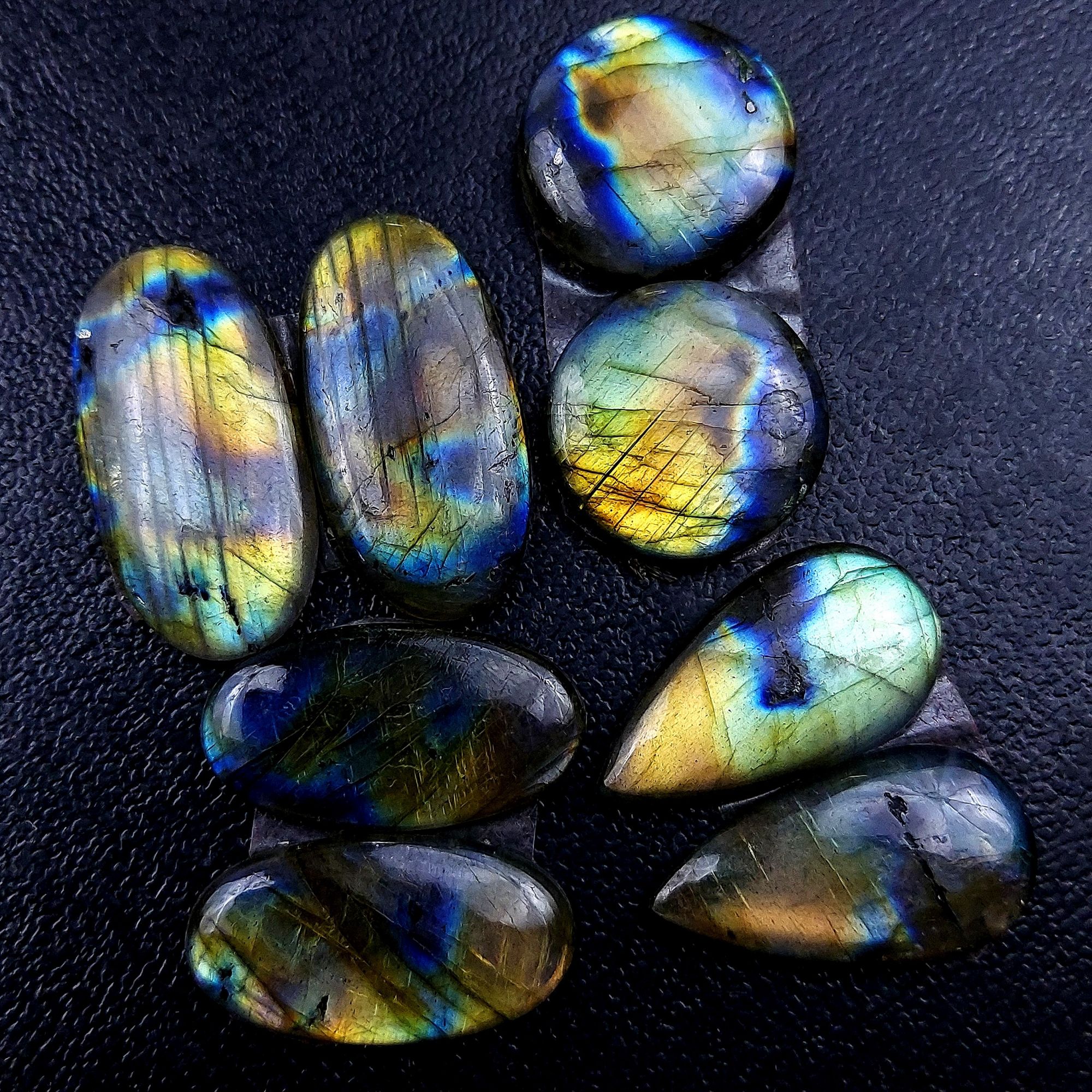 4 Pair 108 Cts Labradorite pairs Labradorite Cabochon Loose Gemstone Labradorite pair for Earring For Woman Earrings Mix Shapes Dangle Drop Earrings 28x14 19x19mm R-13210