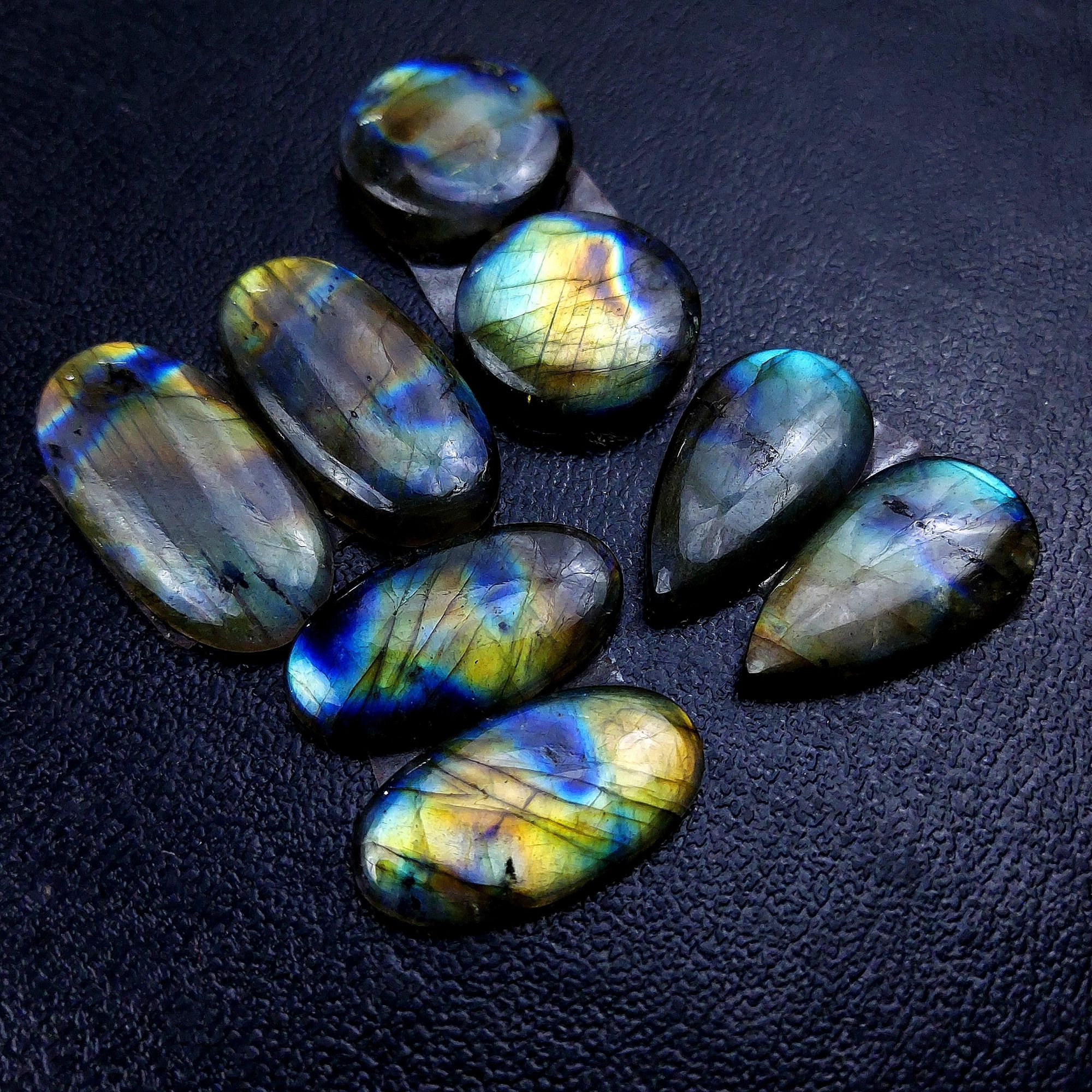 4 Pair 108 Cts Labradorite pairs Labradorite Cabochon Loose Gemstone Labradorite pair for Earring For Woman Earrings Mix Shapes Dangle Drop Earrings 28x14 19x19mm R-13210